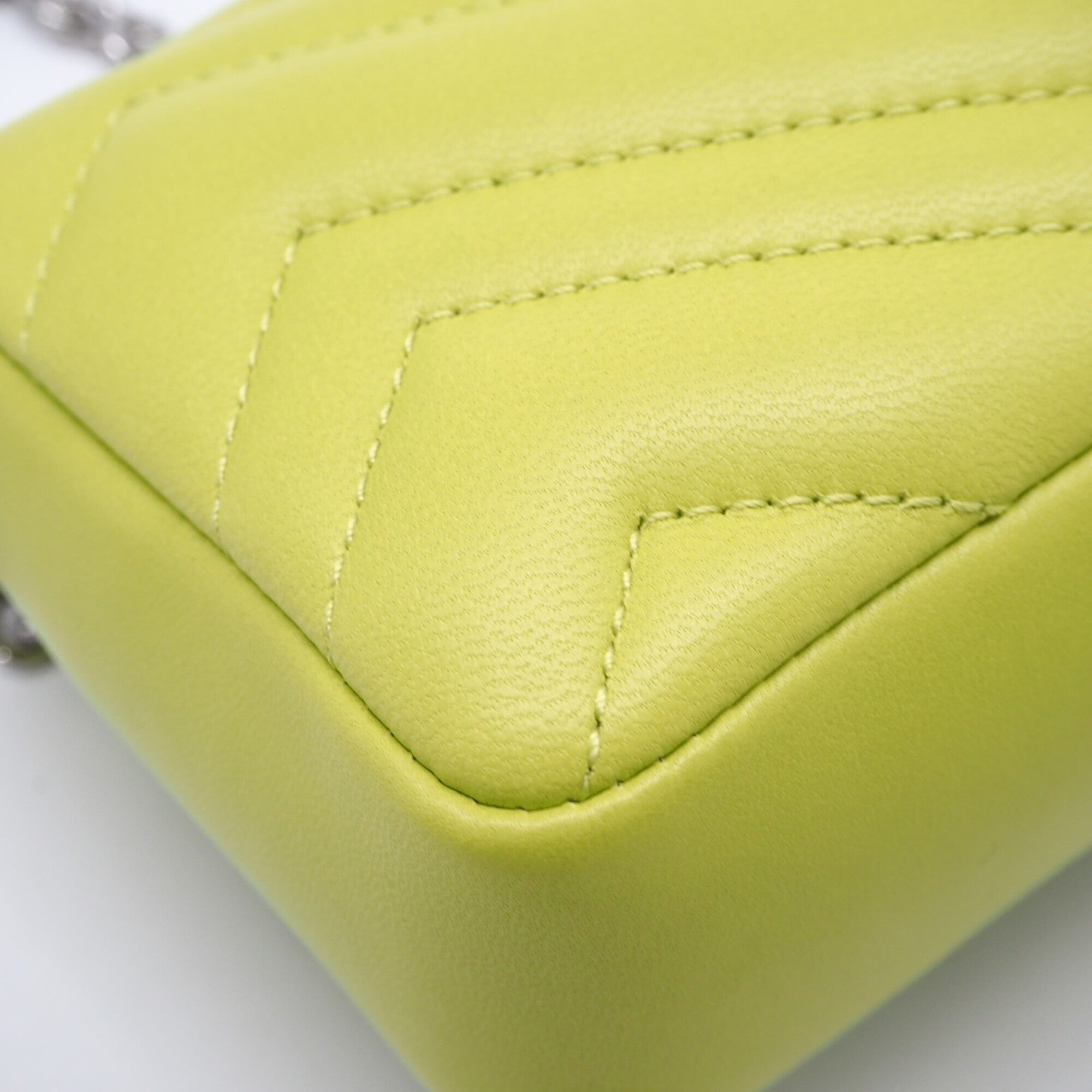 Gucci Gg Marmont Yellow Leather Shoulder Bag (Pre-Owned)