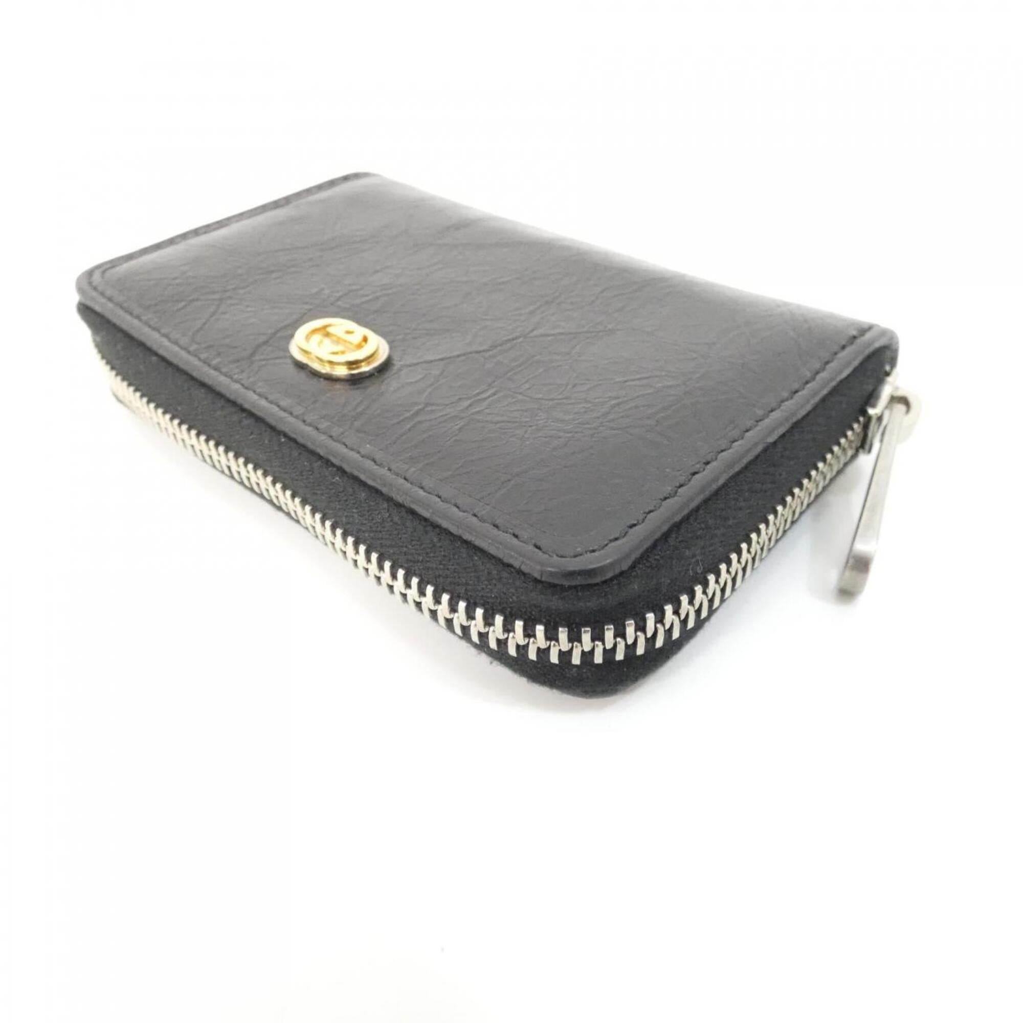 Gucci Black Leather Coin Purse/Coin Case (Pre-Owned)