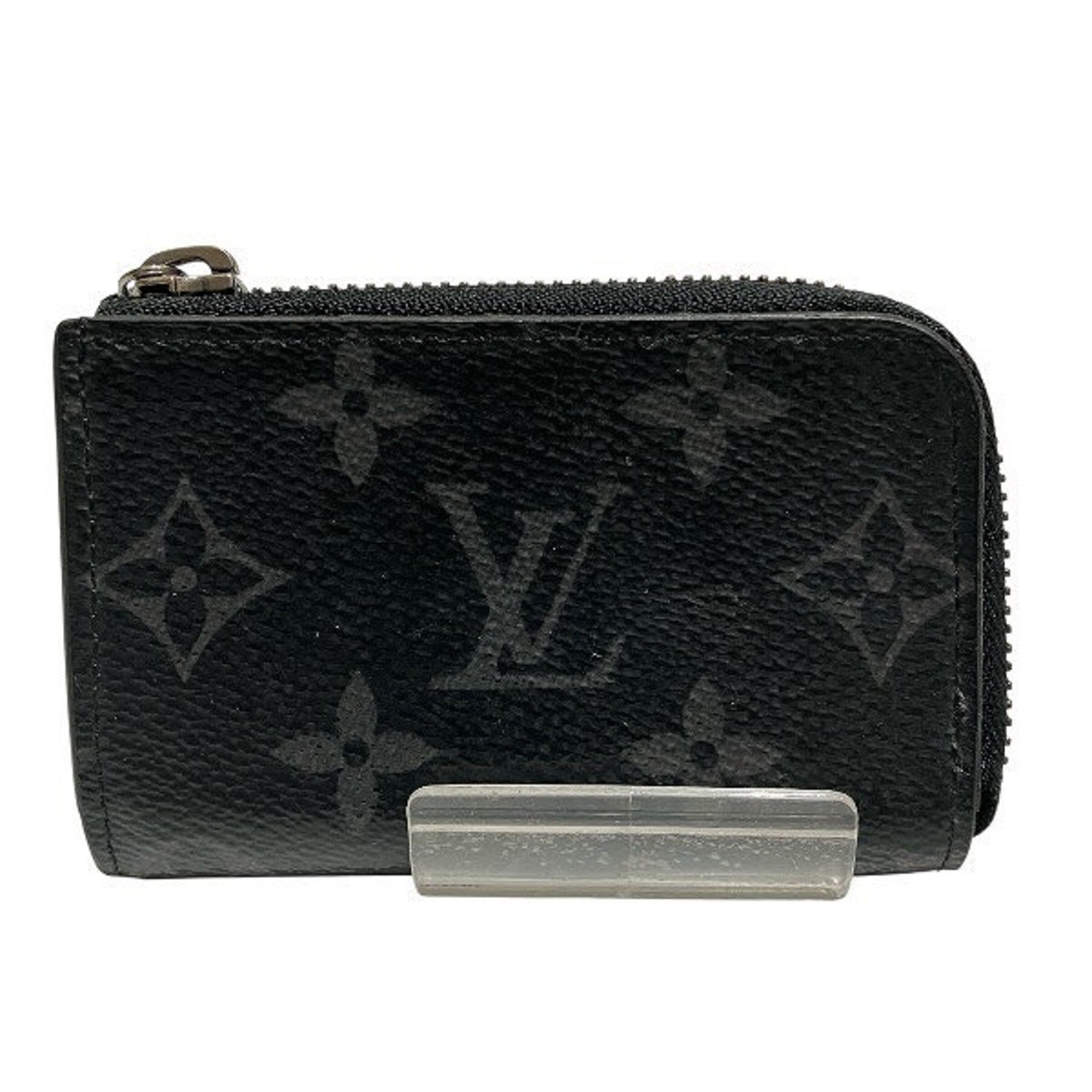Louis Vuitton Black Monogram Canvas Pvc Coated Canvas Coin Purse/Coin Case (Pre-Owned)