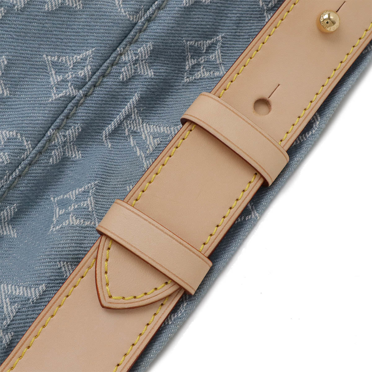 Louis Vuitton Blue Yellow Monogram Denim Shoulder Bag (Pre-Owned)