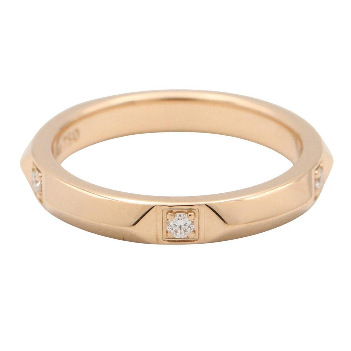 Tiffany Gold Clear Pink Gold (18K) Band Ring (Pre-Owned)