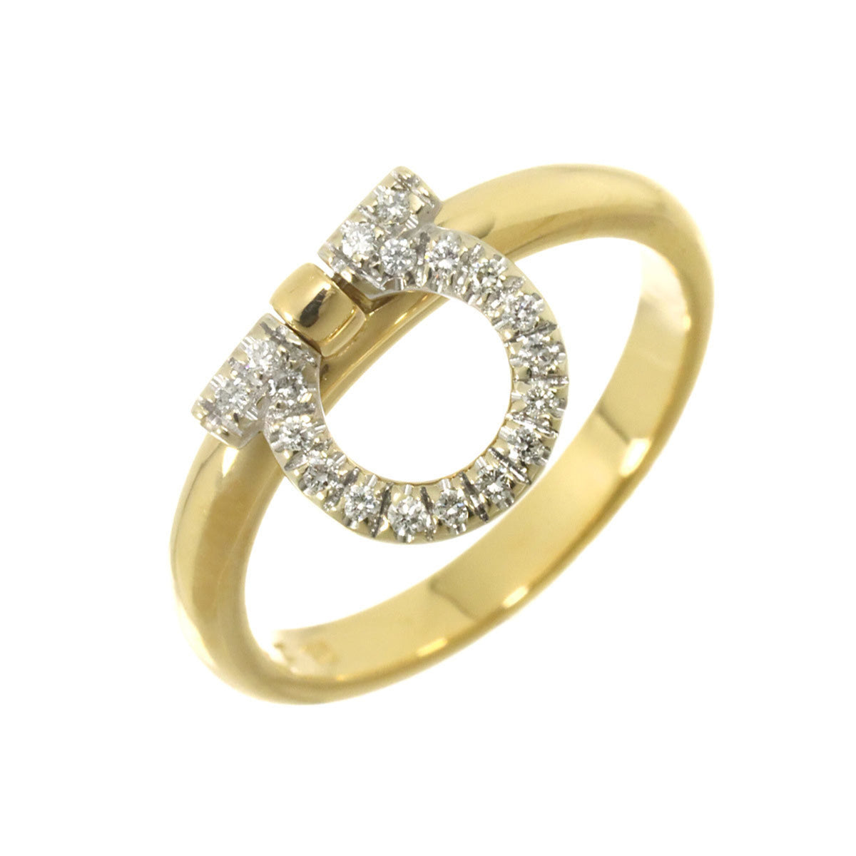 Salvatore Ferragamo White Gold Yellow Gold Yellow Gold (18K) White Gold (18K) Band Ring (Pre-Owned)