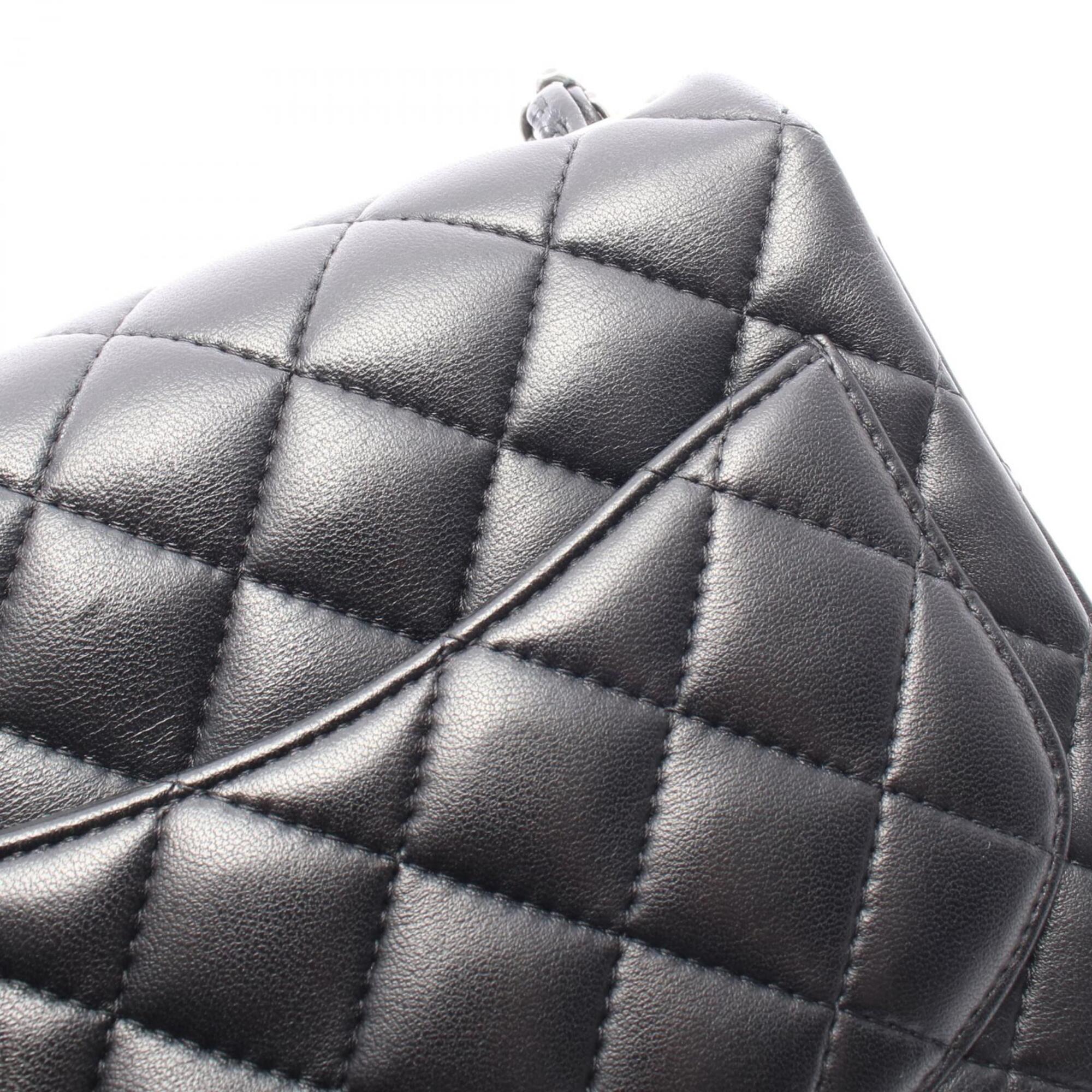 Chanel Black Leather Handbag Shoulder Bag (Pre-Owned)