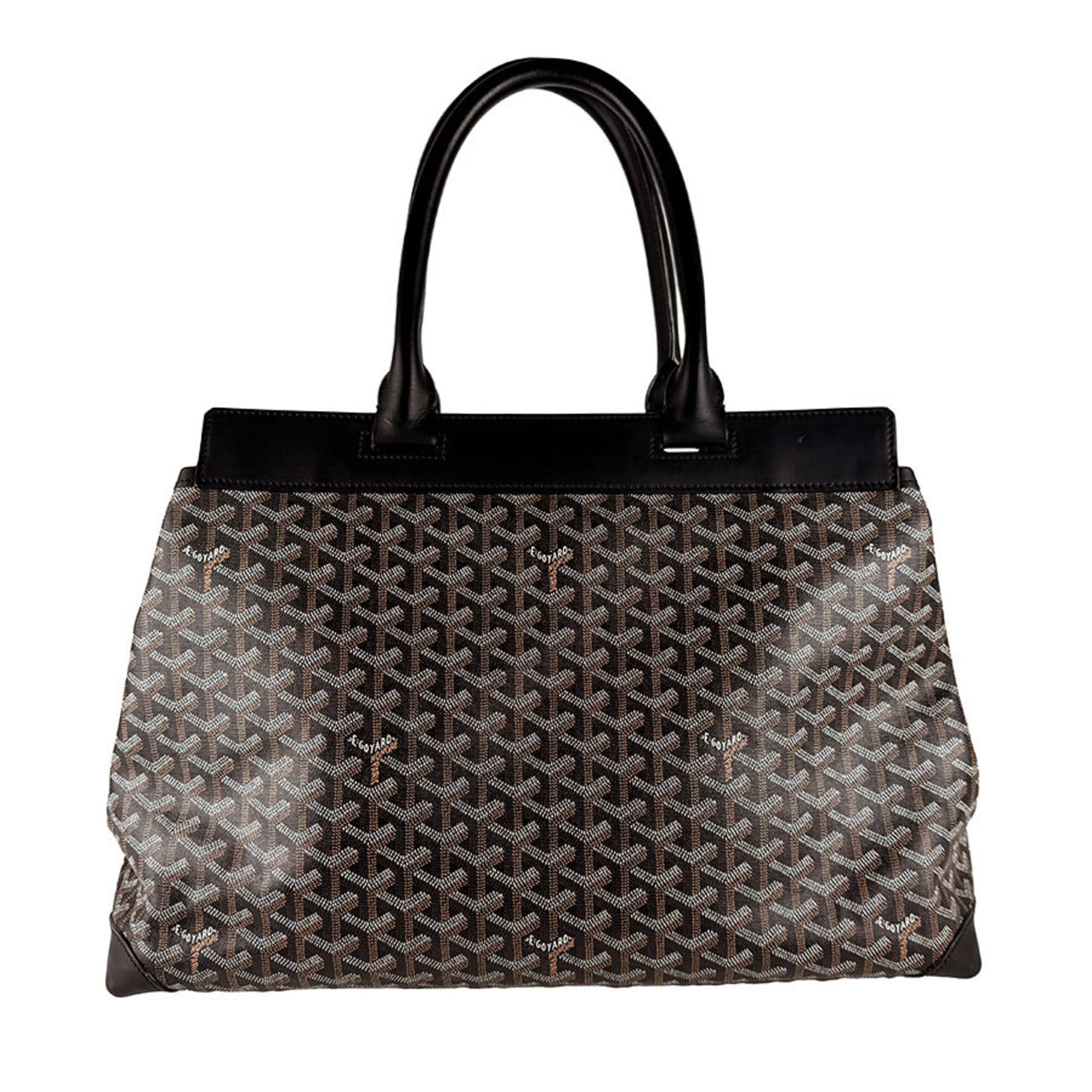 Goyard Black Coated Canvas Leather Handbag (Pre-Owned)