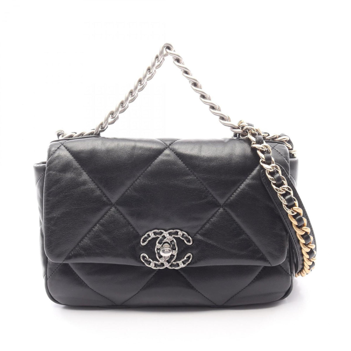 Chanel Black Leather Shoulder Bag (Pre-Owned)