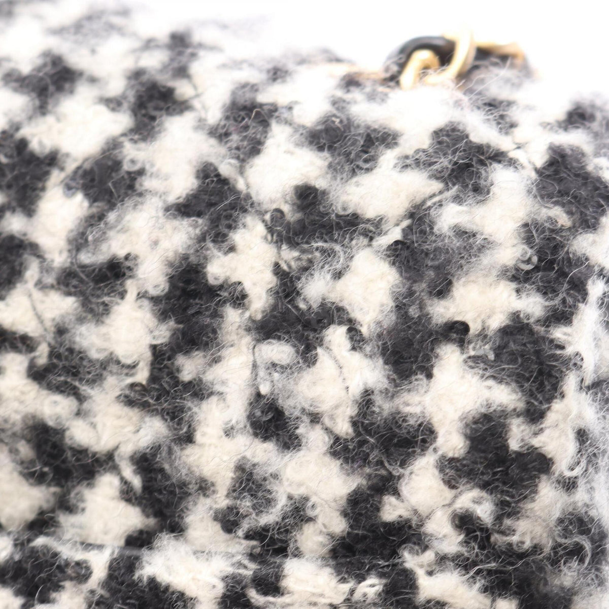 Chanel Black White Fabric Handbag Shoulder Bag (Pre-Owned)