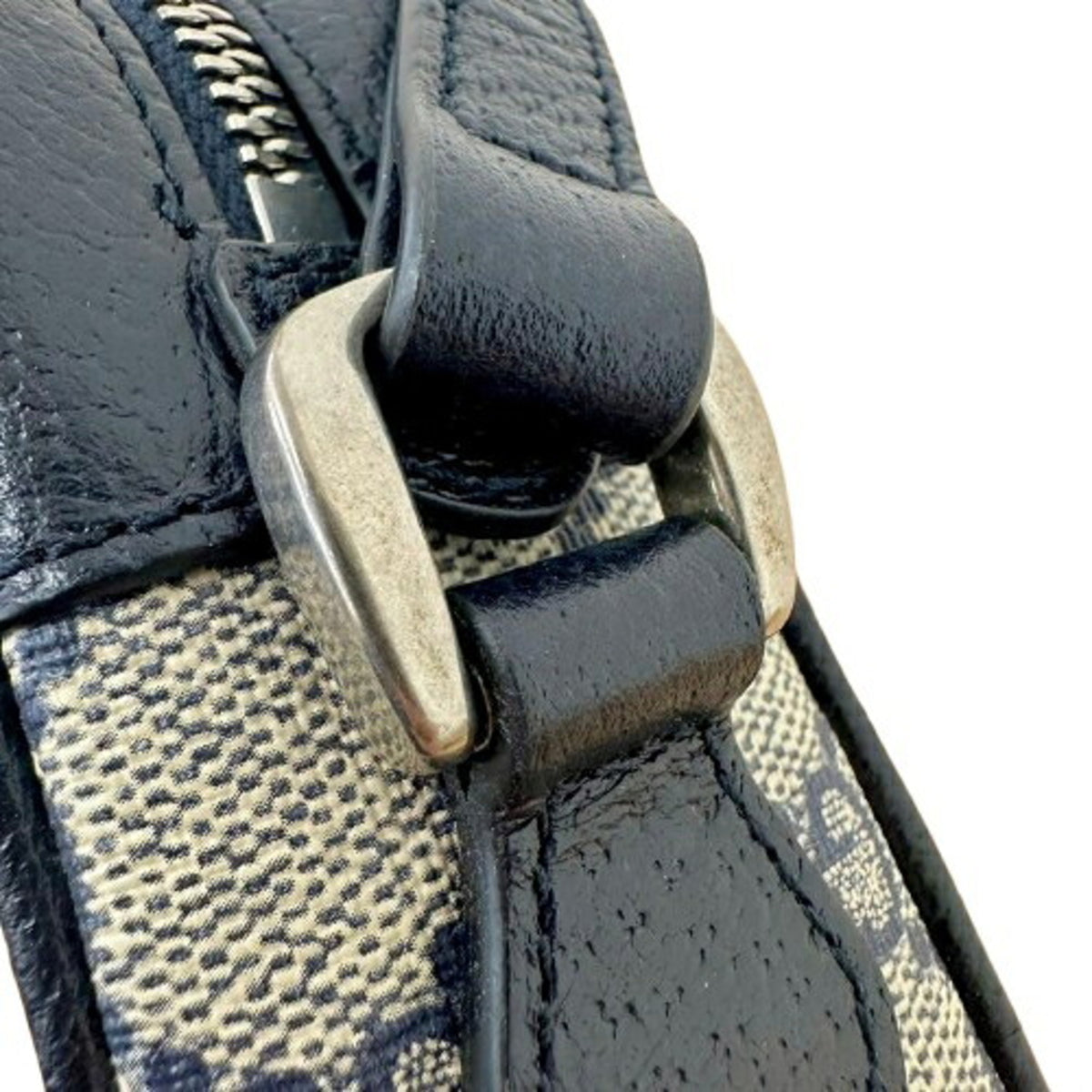 Gucci Beige Navy Gg Supreme Shoulder Bag (Pre-Owned)