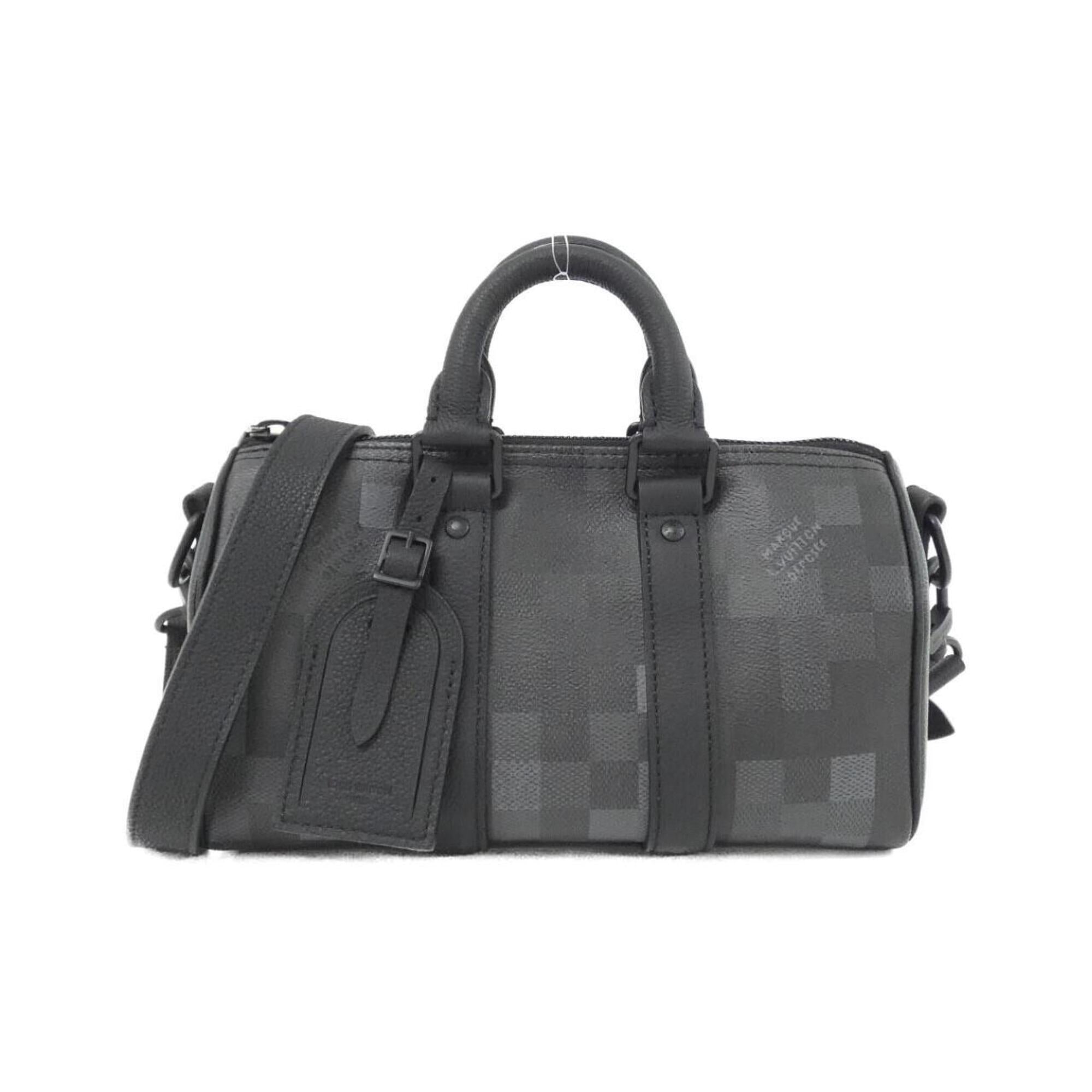 Louis Vuitton Black Coated Canvas Boston Bag (Pre-Owned)