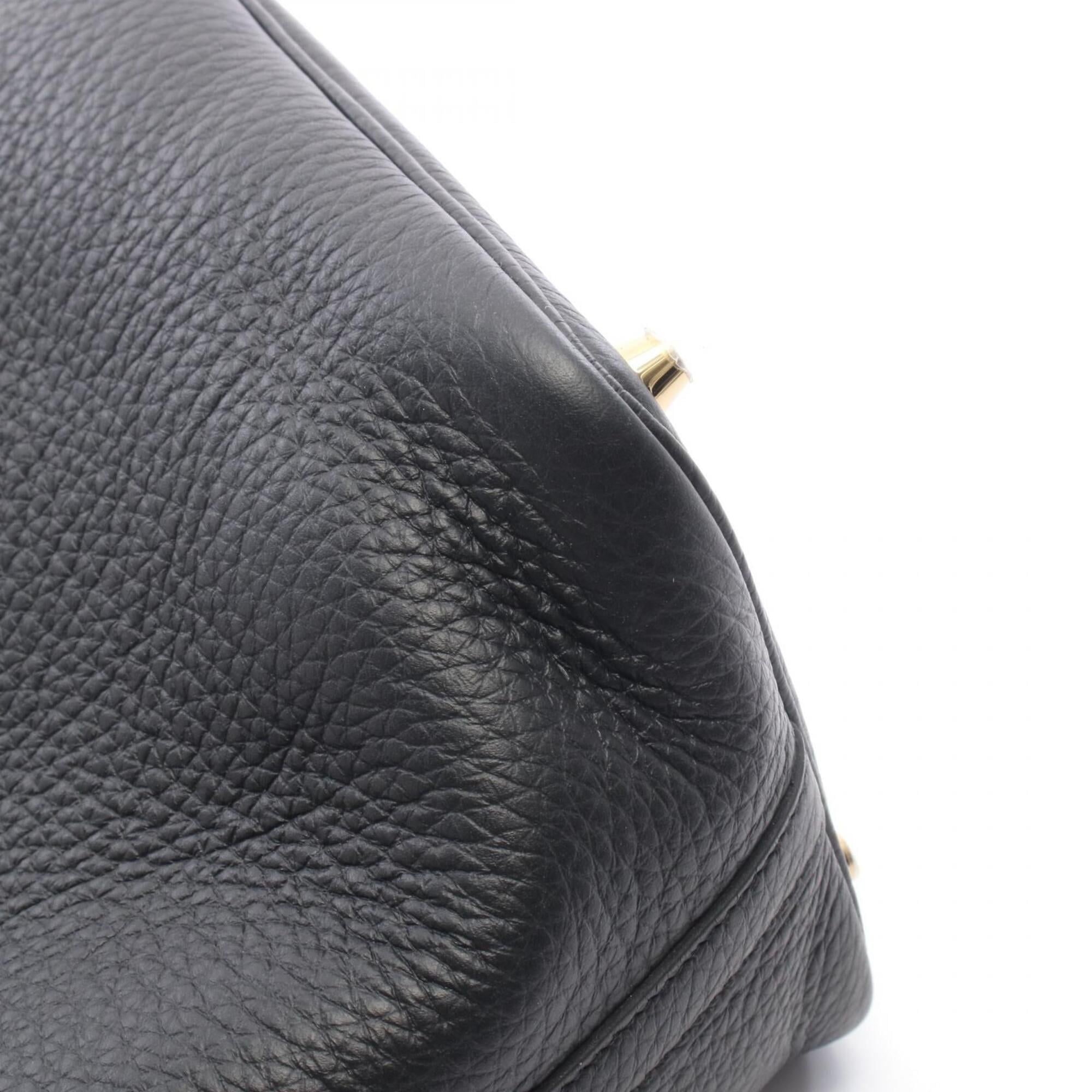 Hermes Black Taurillon Clemence Leather Handbag (Pre-Owned)