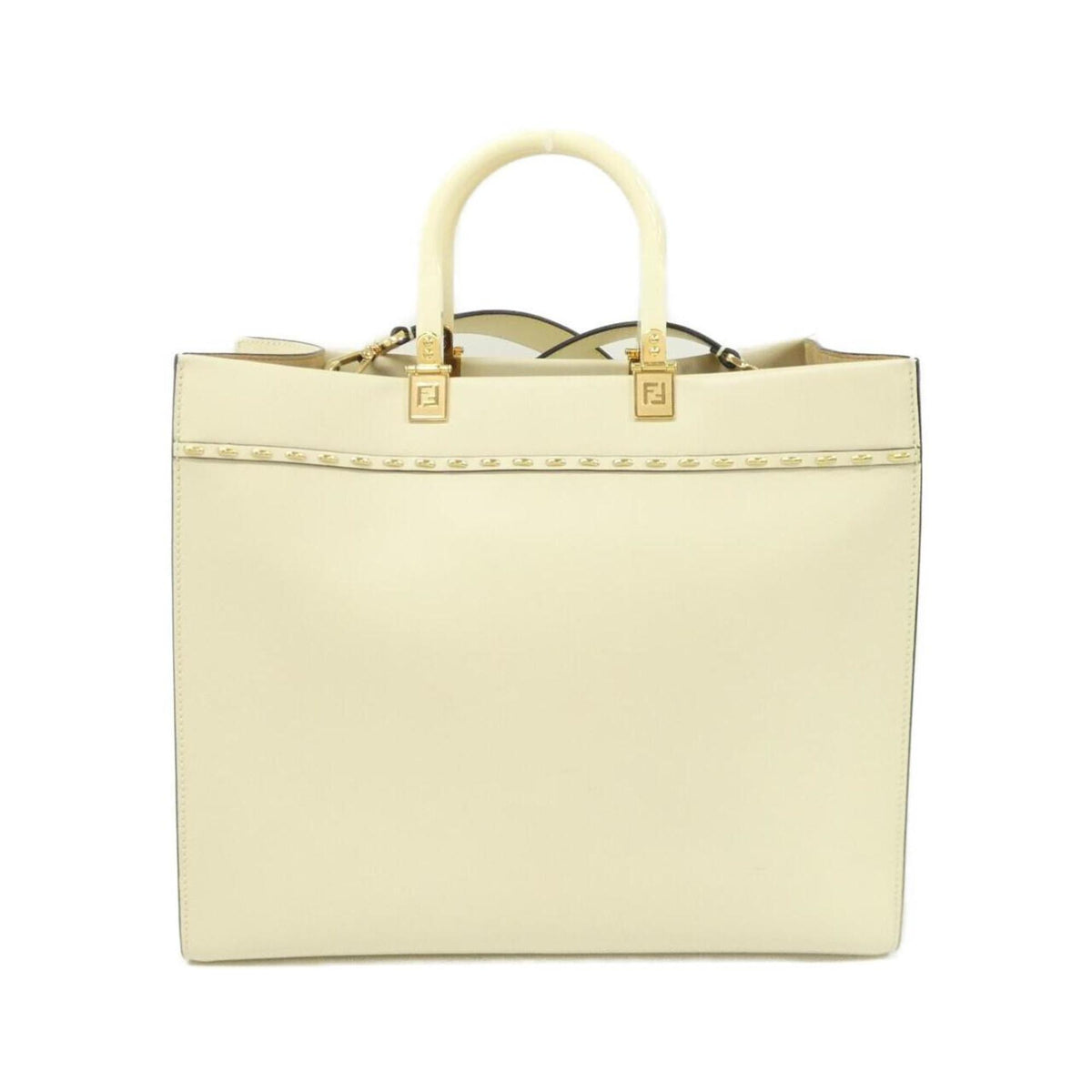 Fendi White Leather Handbag (Pre-Owned)