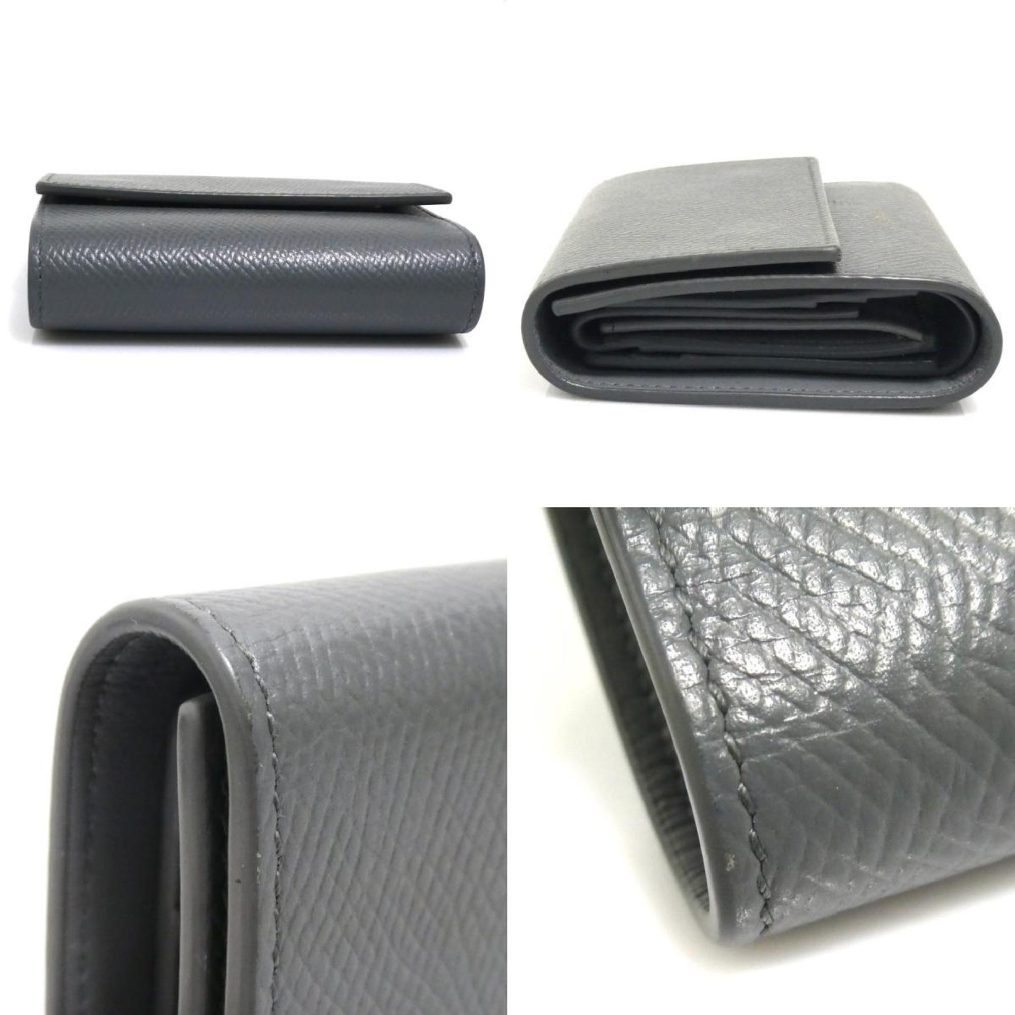 Celine Gray Leather Wallet (Tri-Fold) (Pre-Owned)