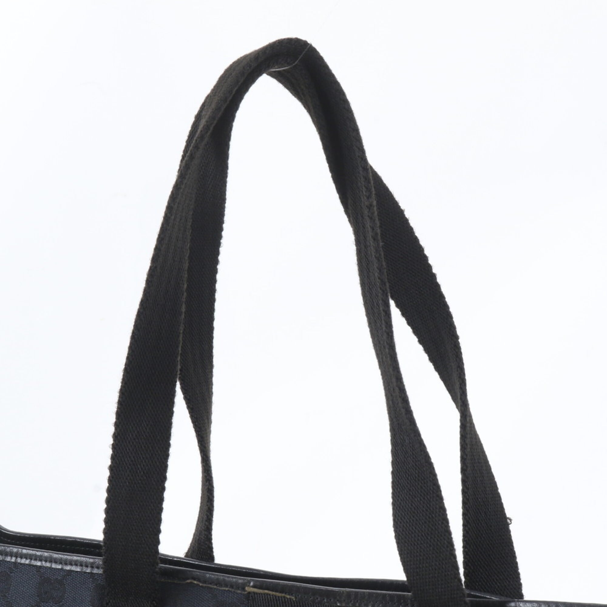 Gucci Black Gg Canvas Handbag Tote Bag (Pre-Owned)