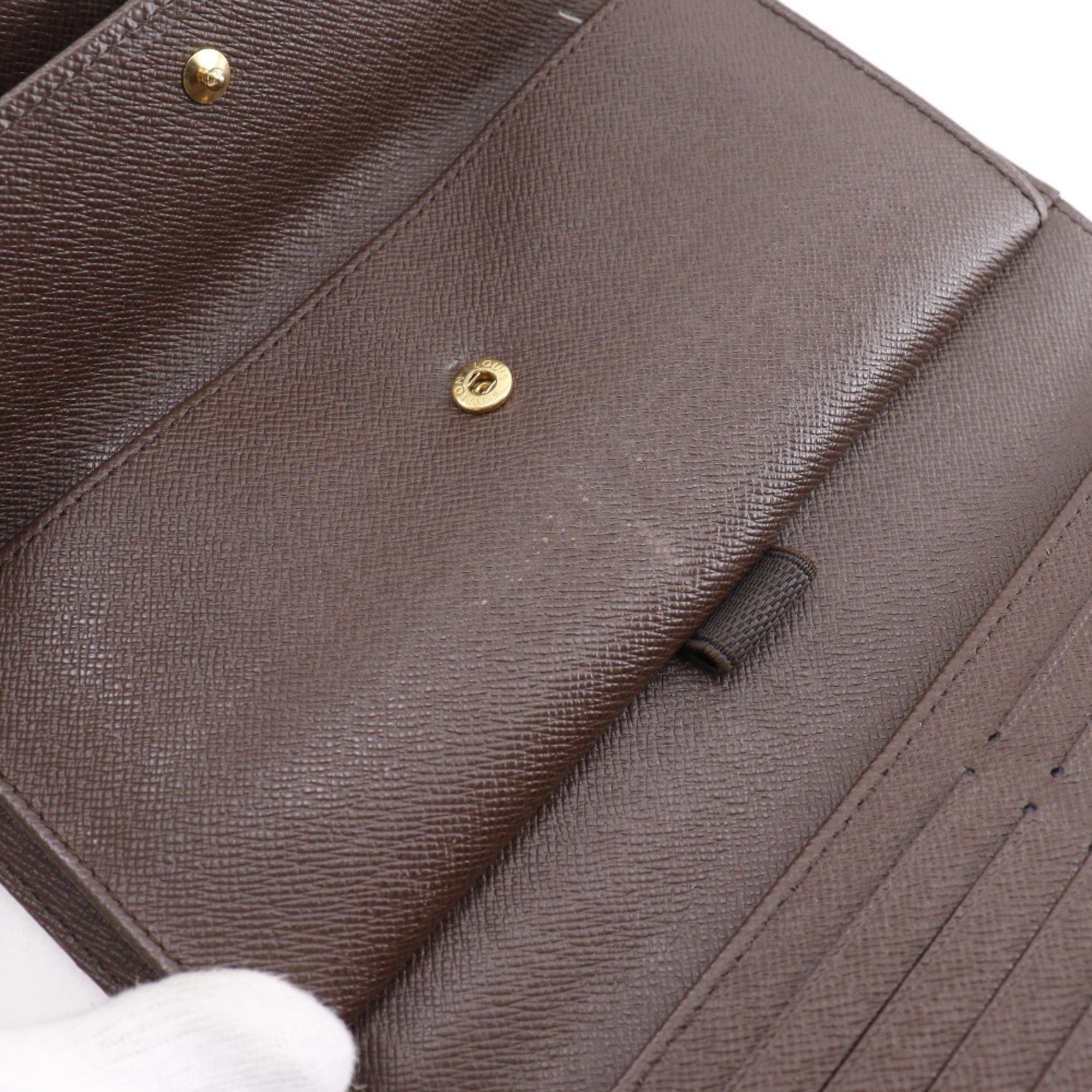 Louis Vuitton Brown Damier Canvas Long Wallet (Bi-Fold) (Pre-Owned)