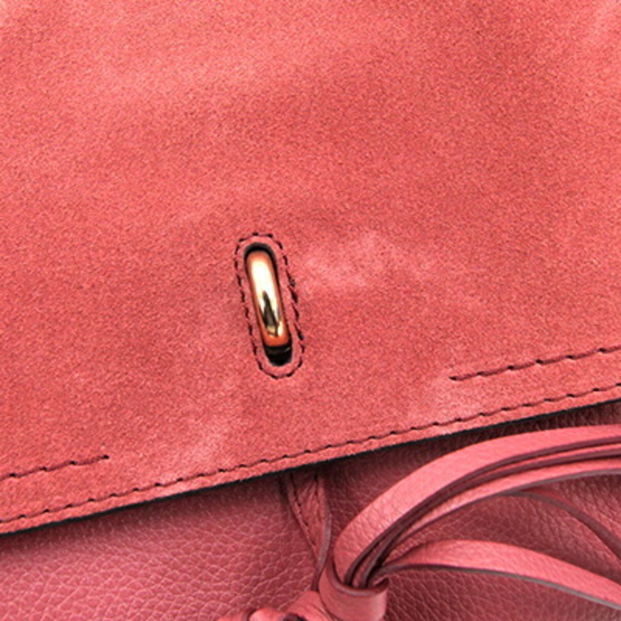 See By Chloé Pink Leather Suede Shoulder Bag (Pre-Owned)