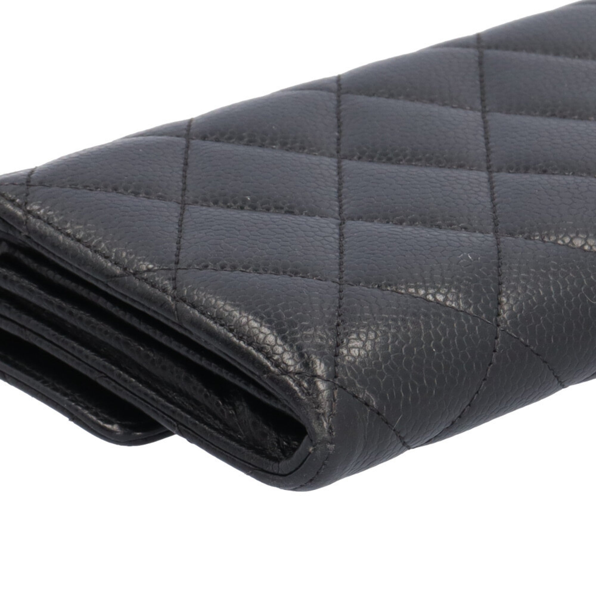 Chanel Black Grained Calfskin Coin Purse/Coin Case (Pre-Owned)
