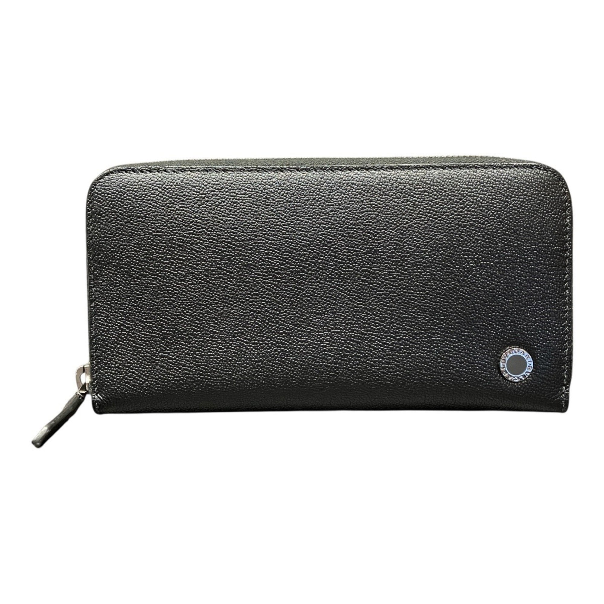 Bvlgari Black Leather Long Wallet (Bi-Fold) (Pre-Owned)