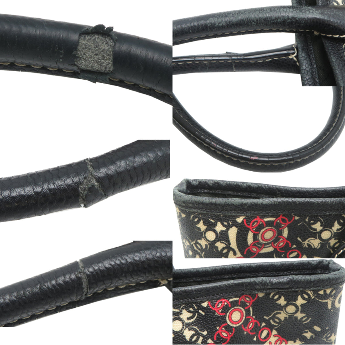 Chanel Black Multi-Color Pvc Pouch Tote Bag (Pre-Owned)