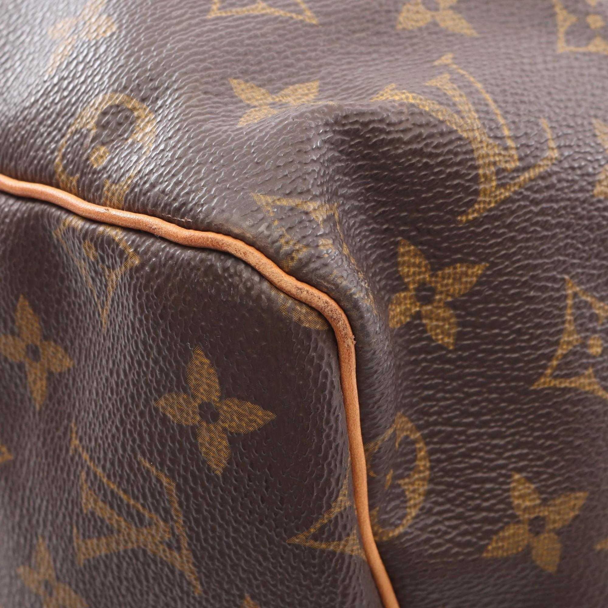Louis Vuitton Brown Coated Canvas Leather Boston Bag Handbag (Pre-Owned)