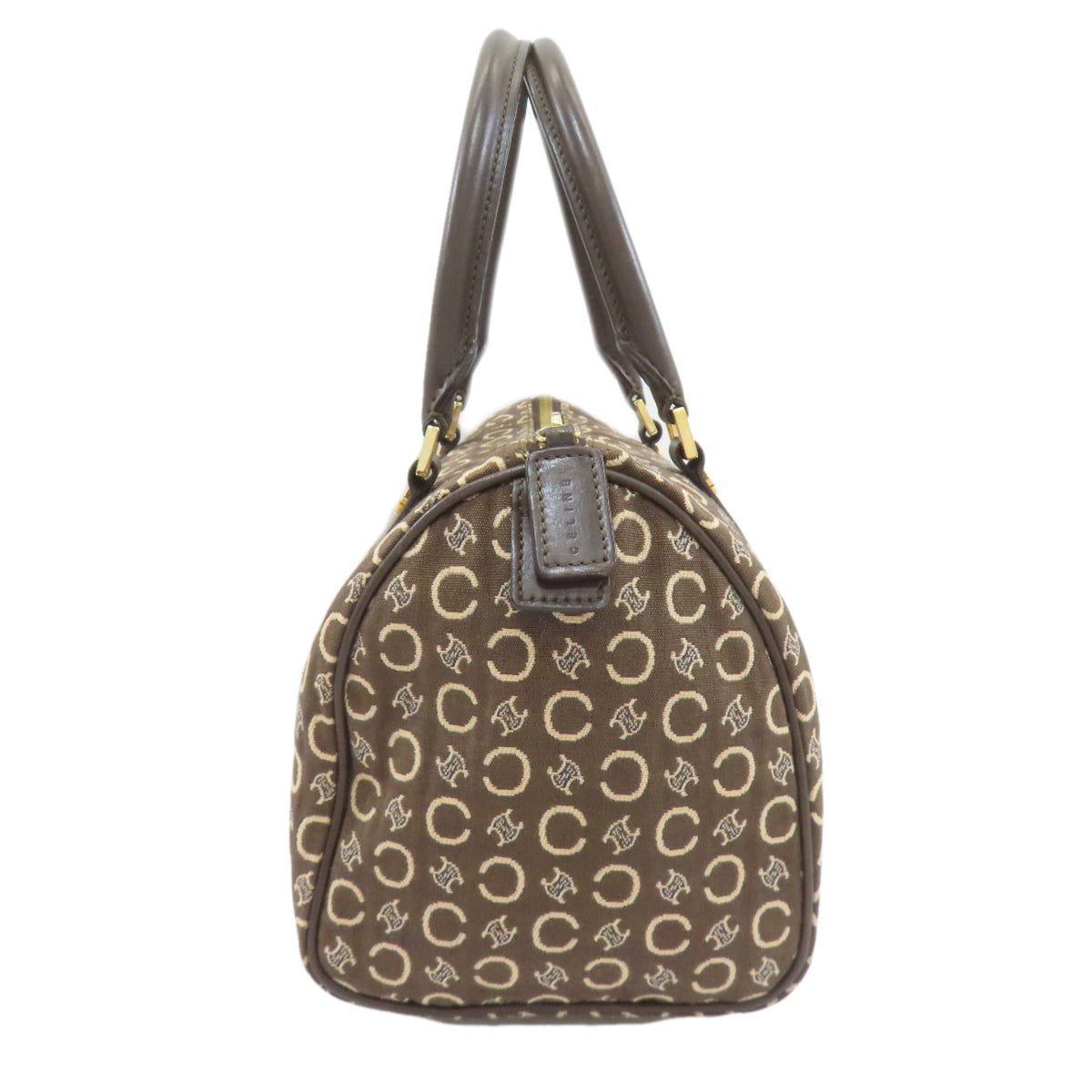 Celine Brown Canvas Boston Bag (Pre-Owned)