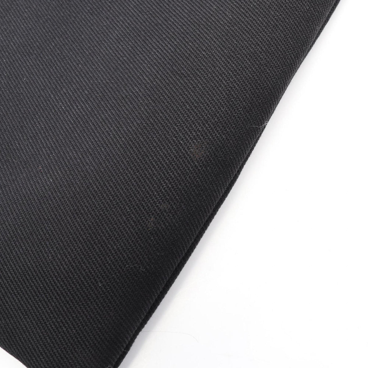 Yves Saint Laurent Black Canvas Leather Clutch Bag Handbag (Pre-Owned)