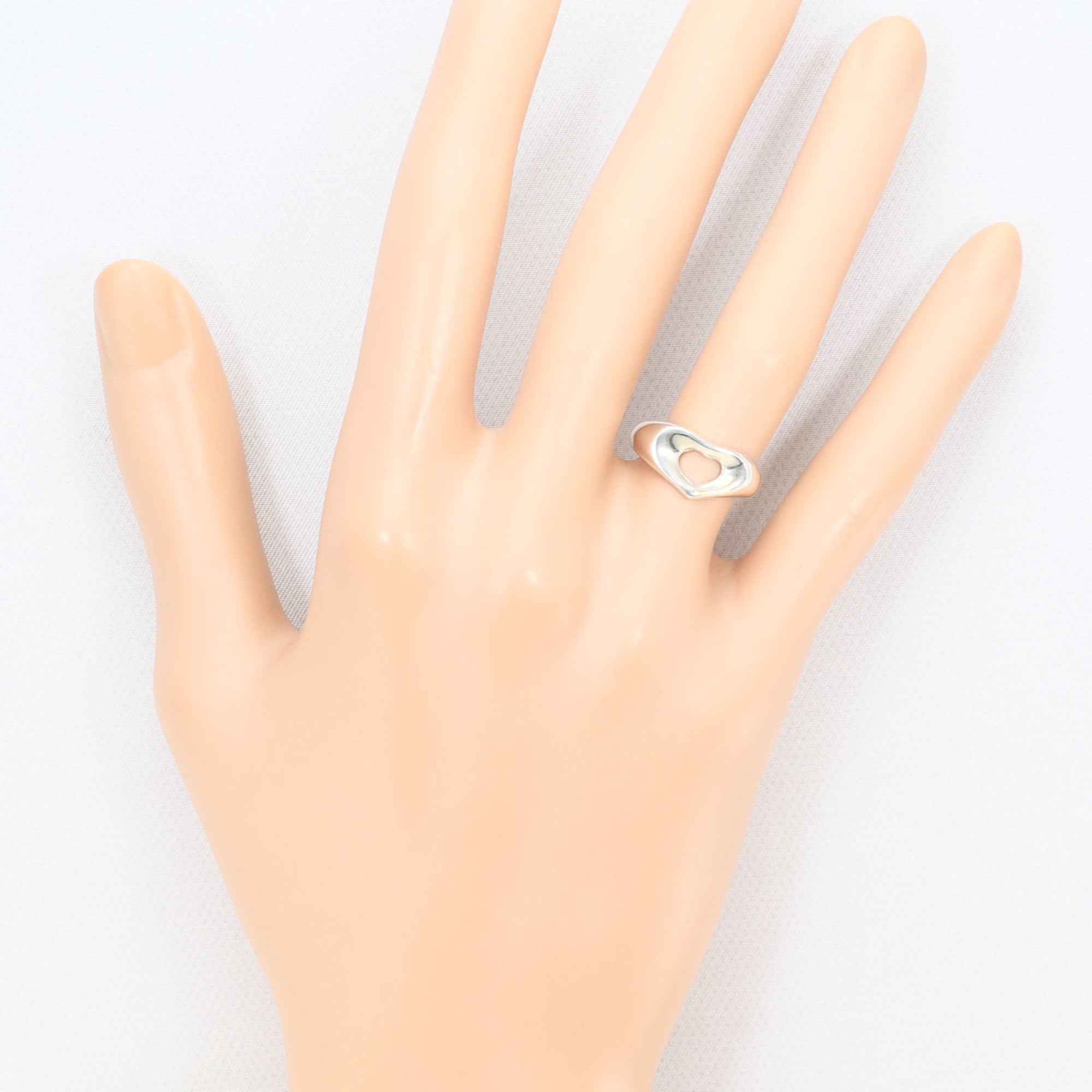 Tiffany Open Heart Silver 925 Band Ring (Pre-Owned)