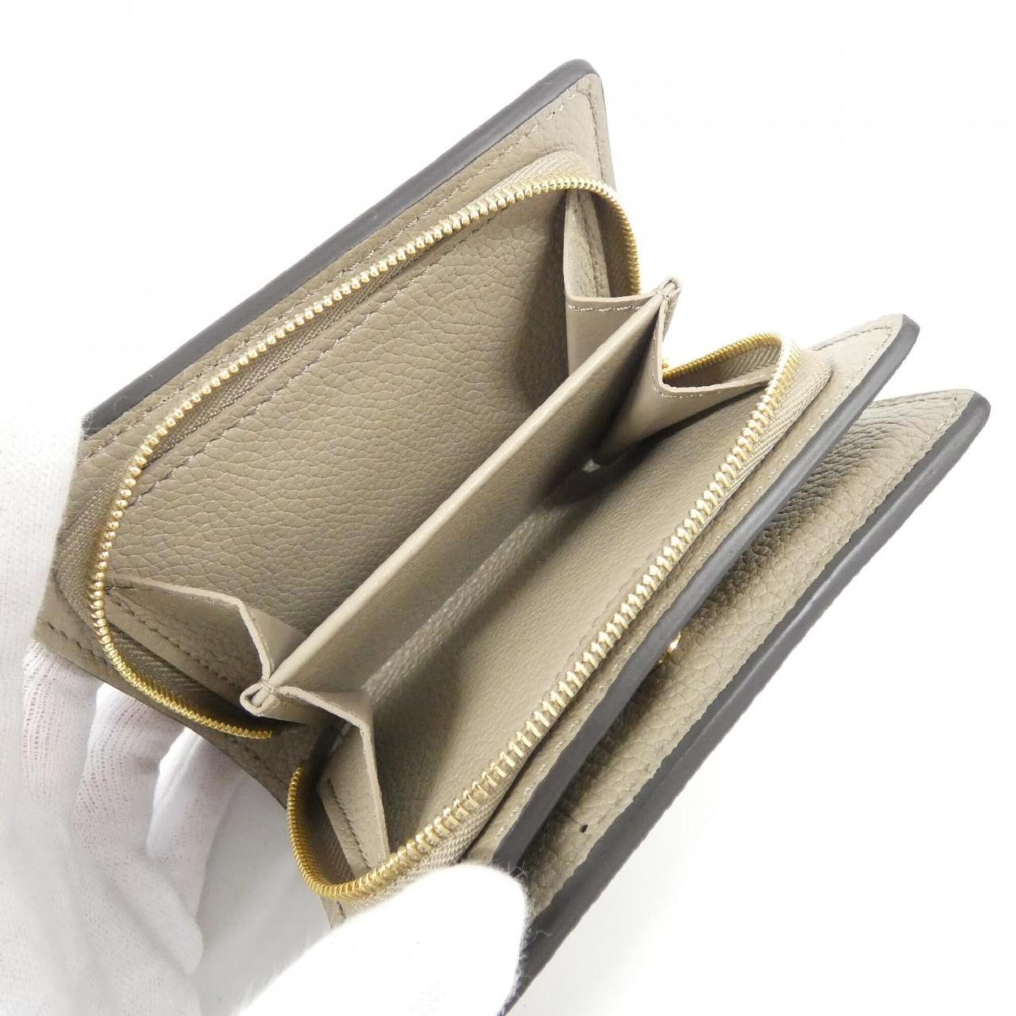 Louis Vuitton Beige Cream Tourterelle Leather Wallet (Bi-Fold) (Pre-Owned)