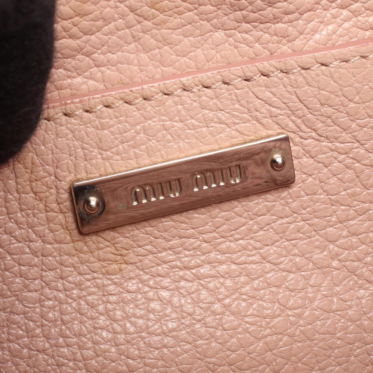 Miu Miu Pink Leather Handbag Shoulder Bag (Pre-Owned)