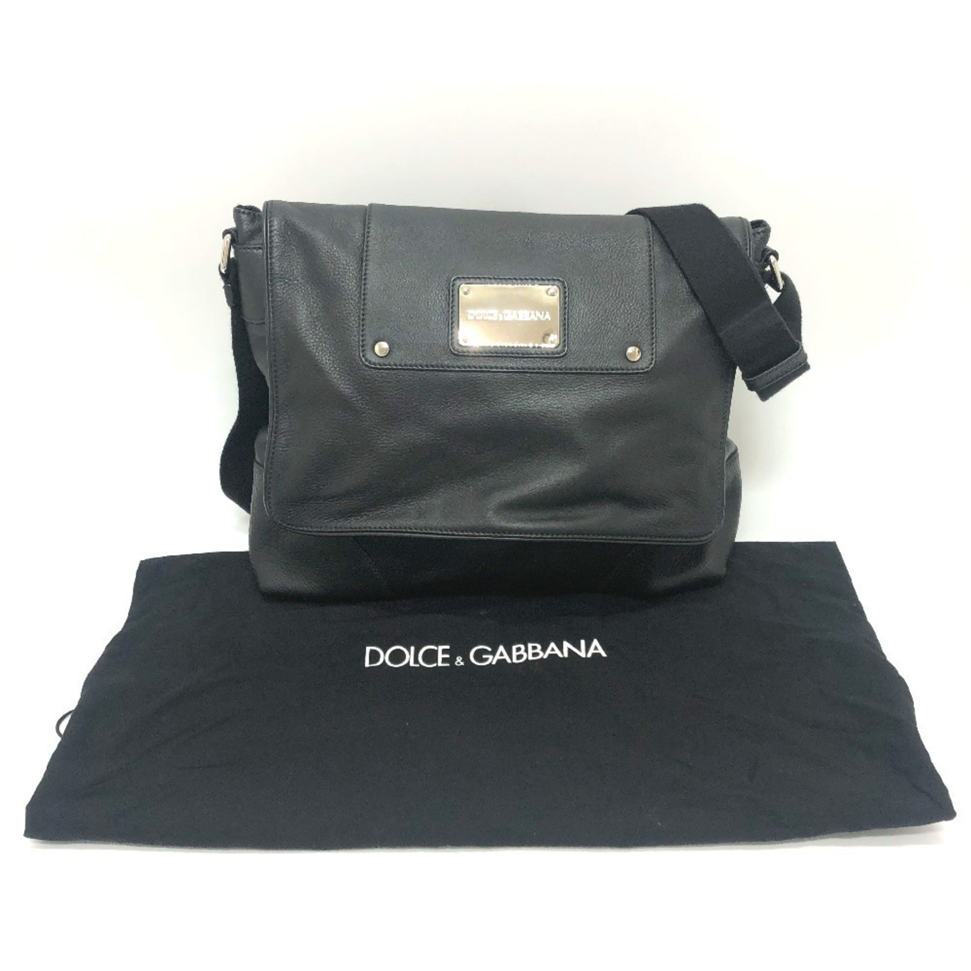 Dolce & Gabbana Black Leather Shoulder Bag (Pre-Owned)