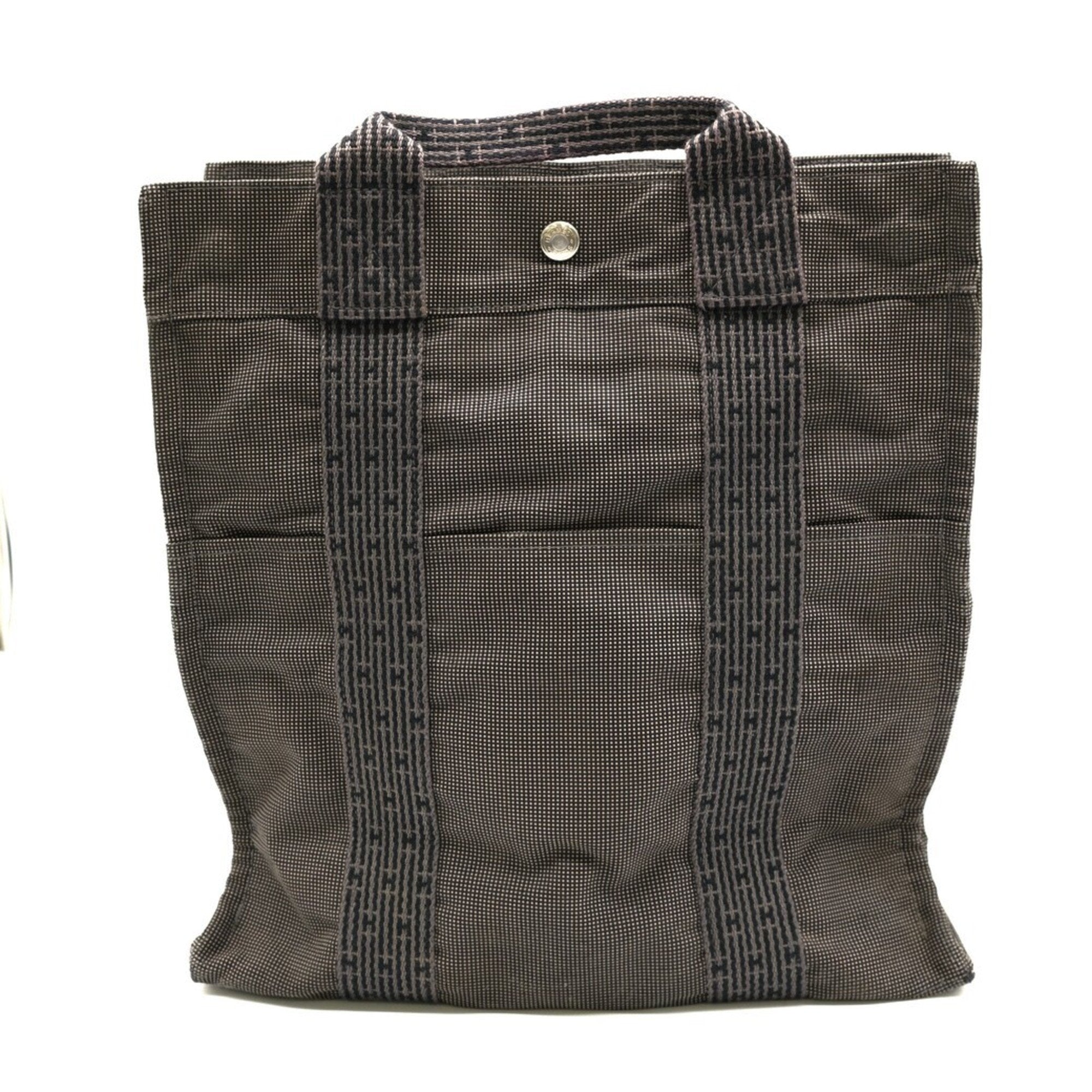 Hermes Gray Nylon Canvas Backpack (Pre-Owned)