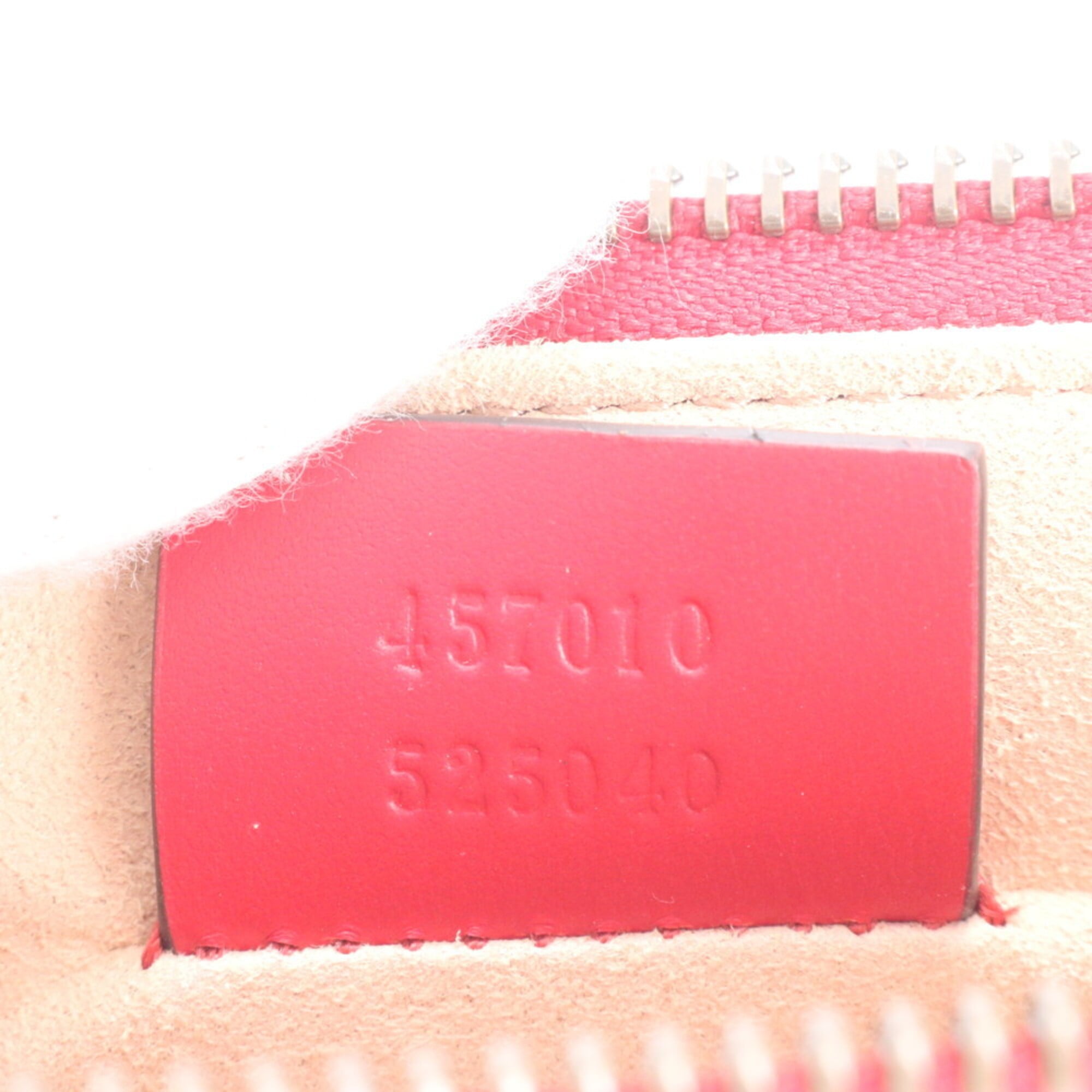 Gucci Red Color Leather Handbag (Pre-Owned)