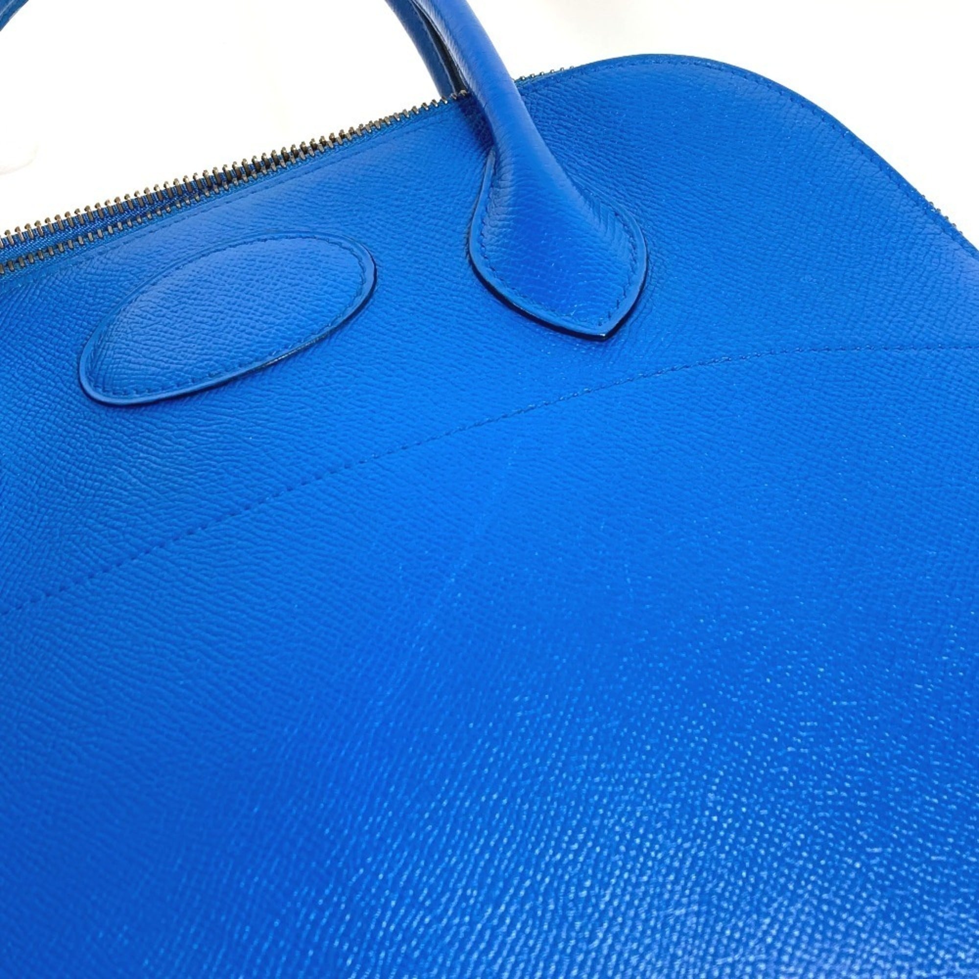 Hermes Blue Epsom Leather Handbag Shoulder Bag Tote Bag (Pre-Owned)