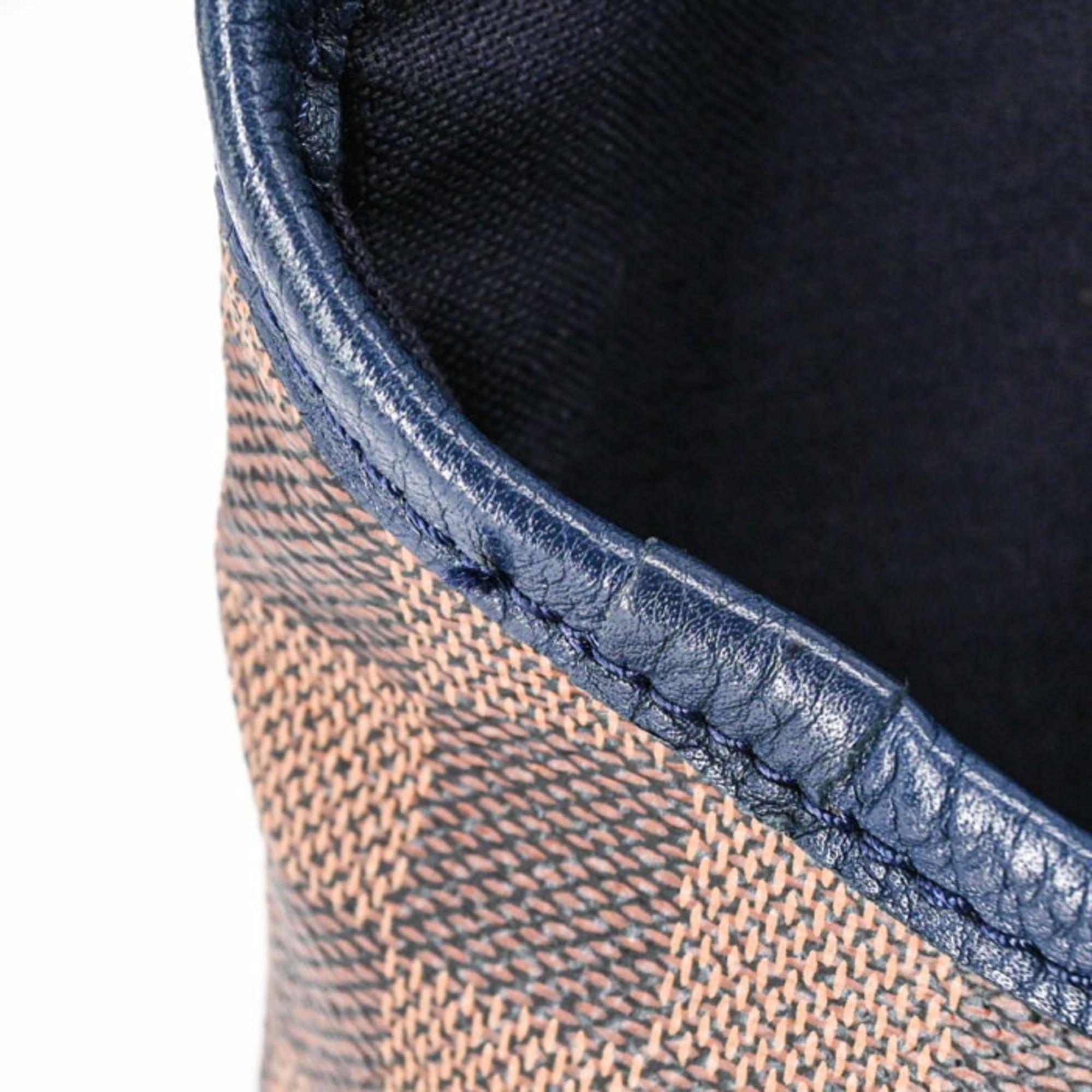Louis Vuitton Brown Damier Canvas Dark Navy Shoulder Bag (Pre-Owned)