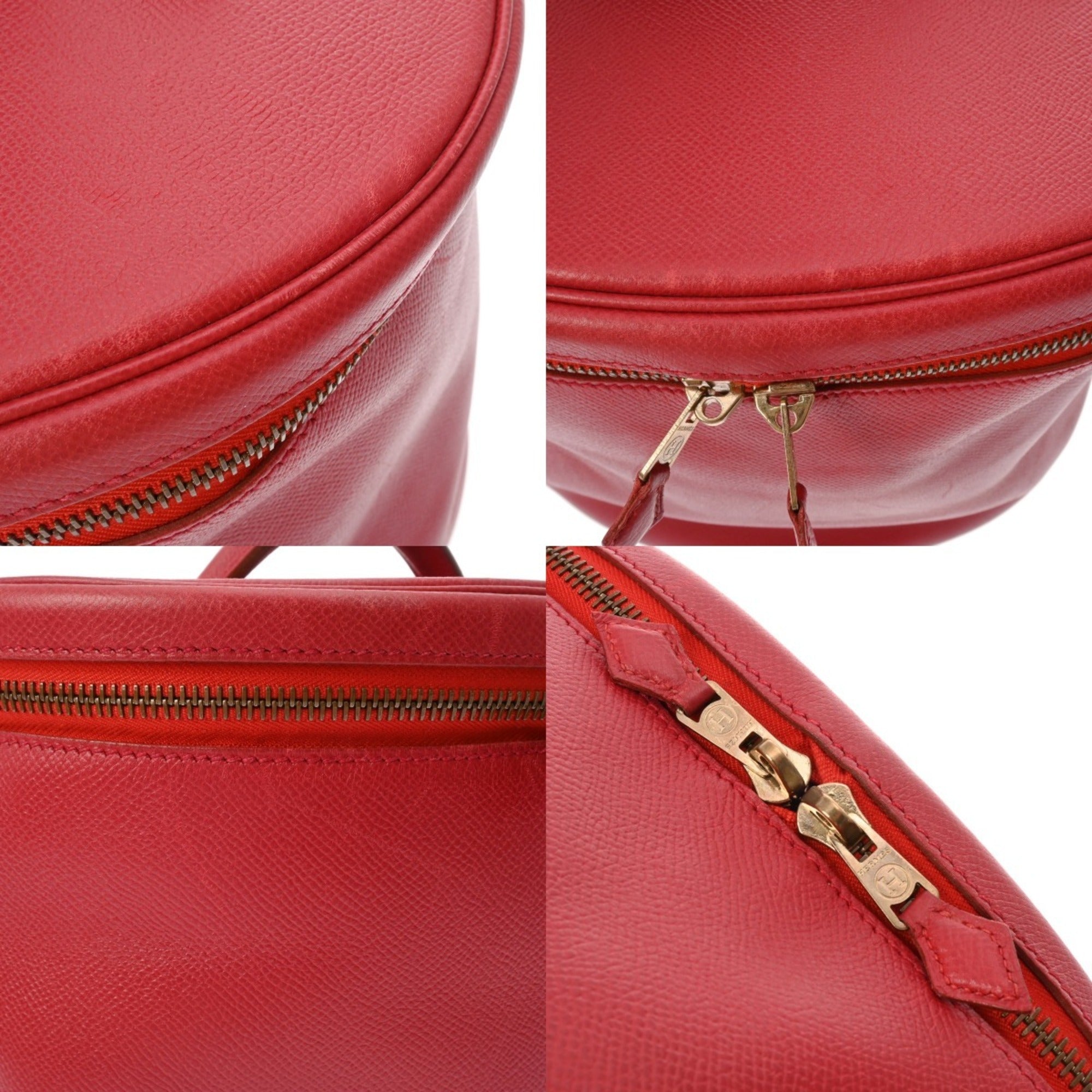 Hermes Rouge Vif Courchevel Leather Vanity Bag (Pre-Owned)