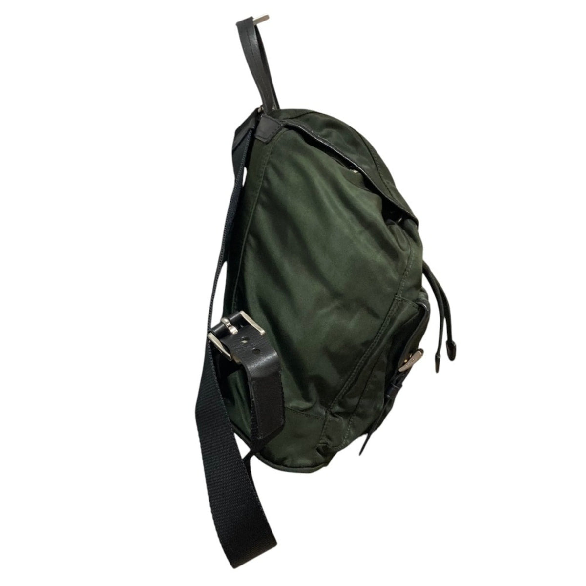 Prada Black Green Nylon Backpack (Pre-Owned)