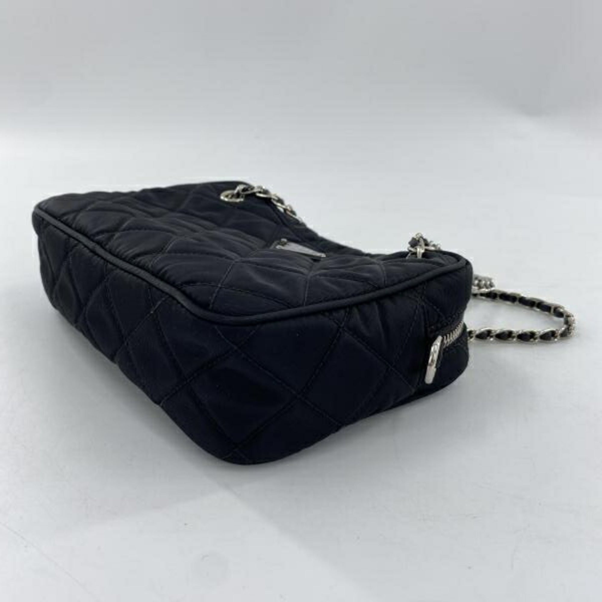 Prada Black Blue Handbag Shoulder Bag (Pre-Owned)