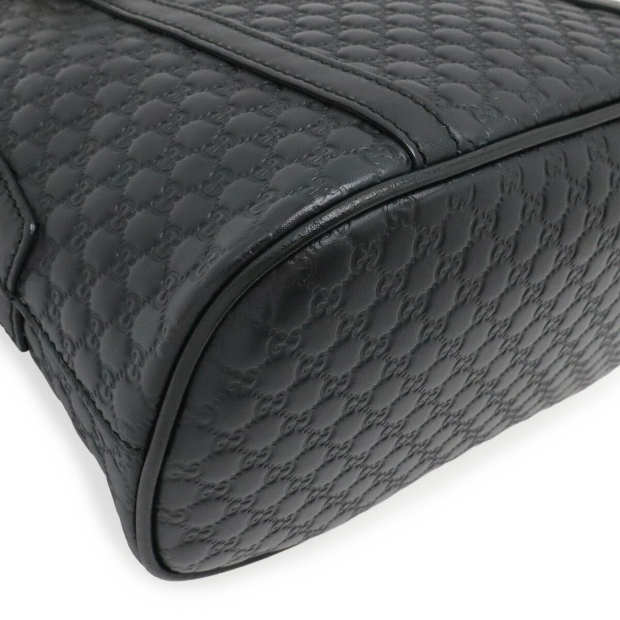Gucci Black Leather Handbag Shoulder Bag (Pre-Owned)