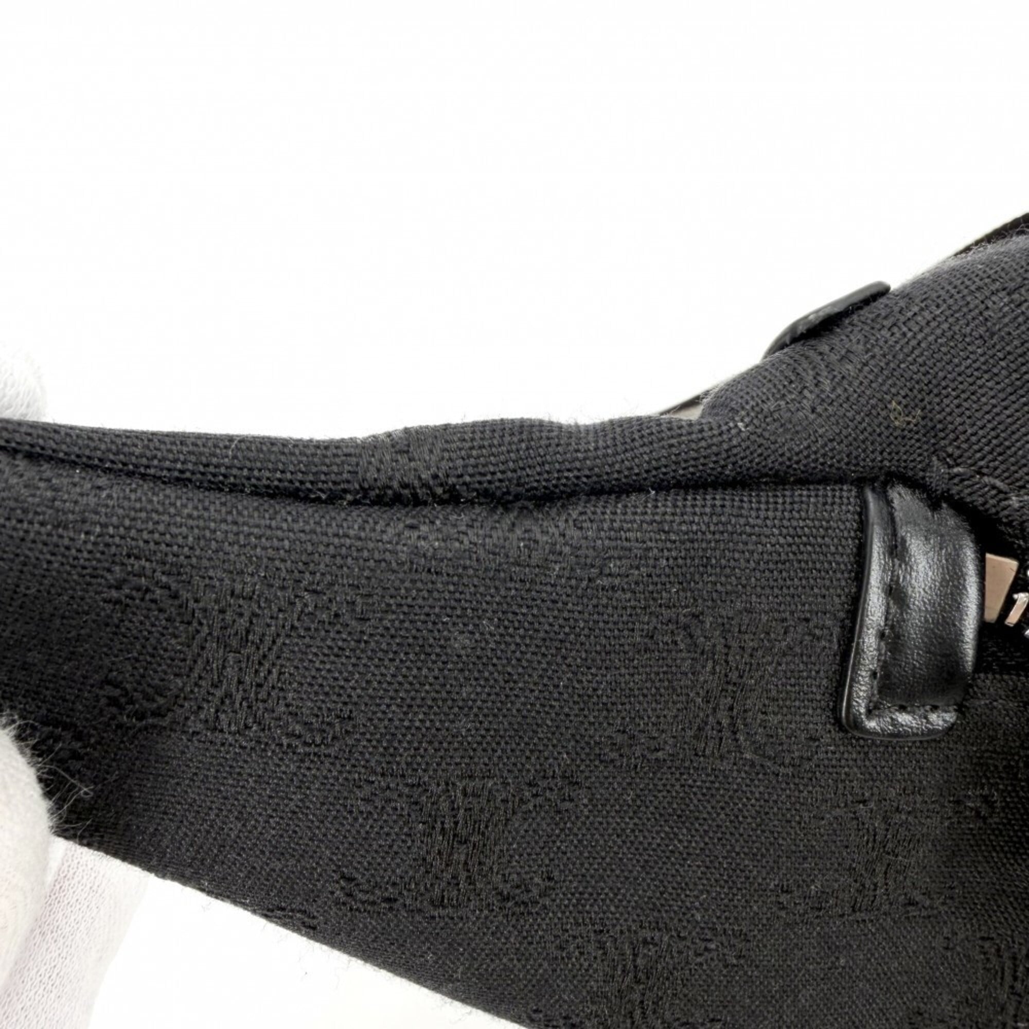 Celine Black Canvas Fanny Pack Sling Bag (Pre-Owned)