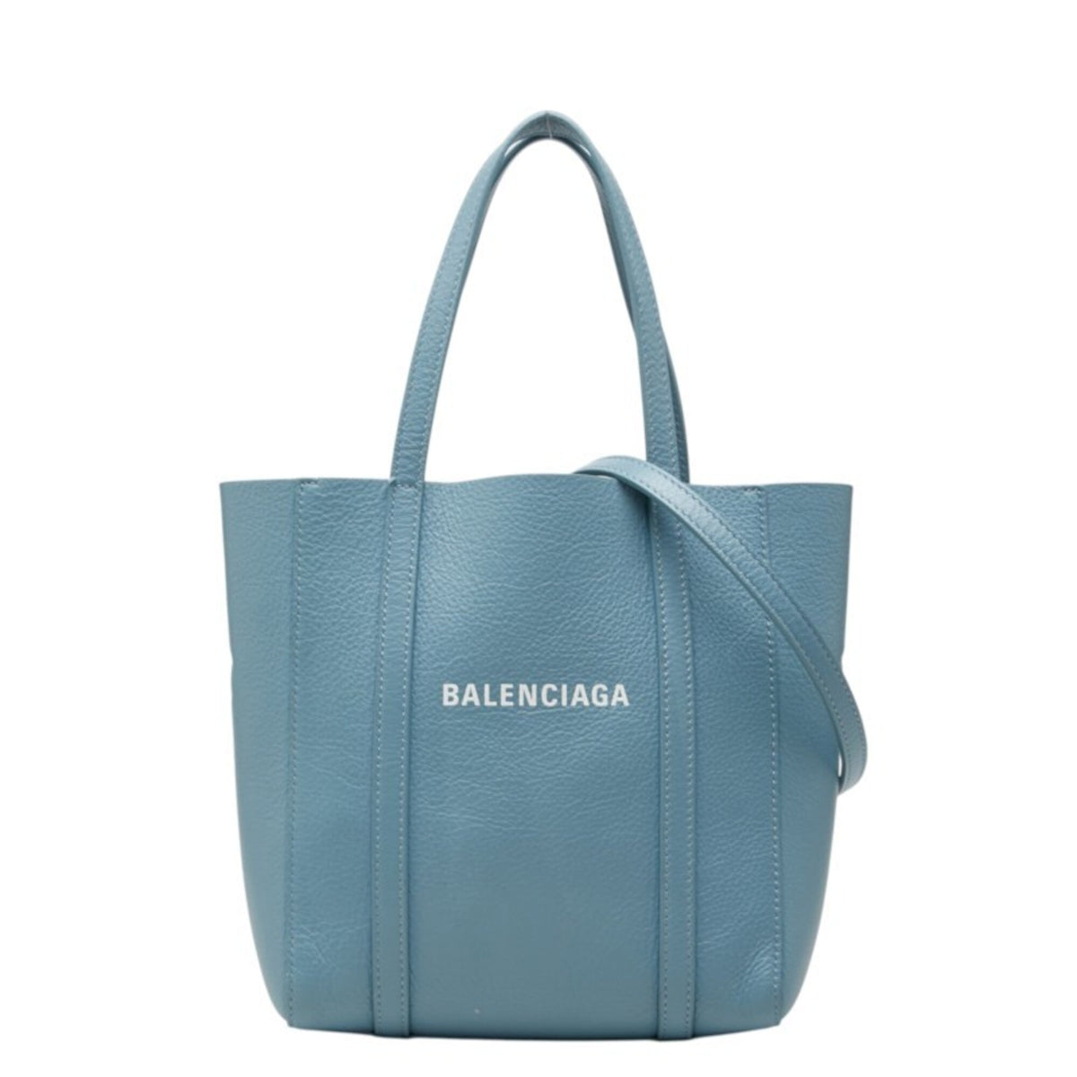 Balenciaga Blue Leather Shoulder Bag Tote Bag (Pre-Owned)