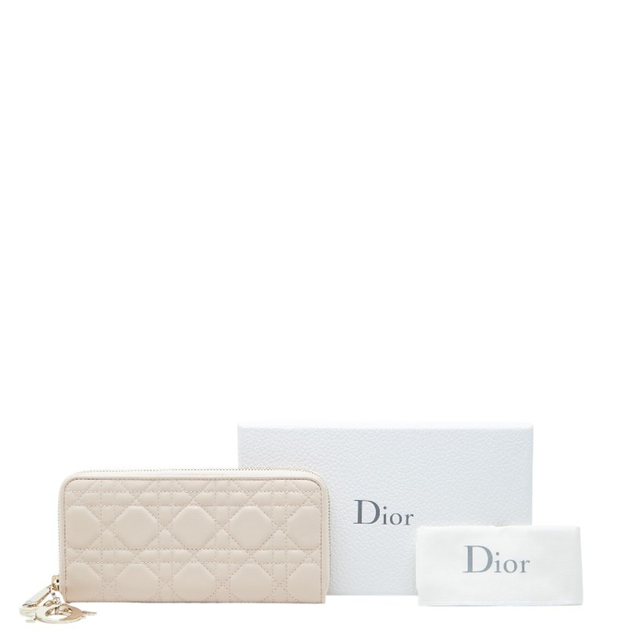 Christian Dior Pink Leather Long Bill Wallet (Bi-Fold) (Pre-Owned)