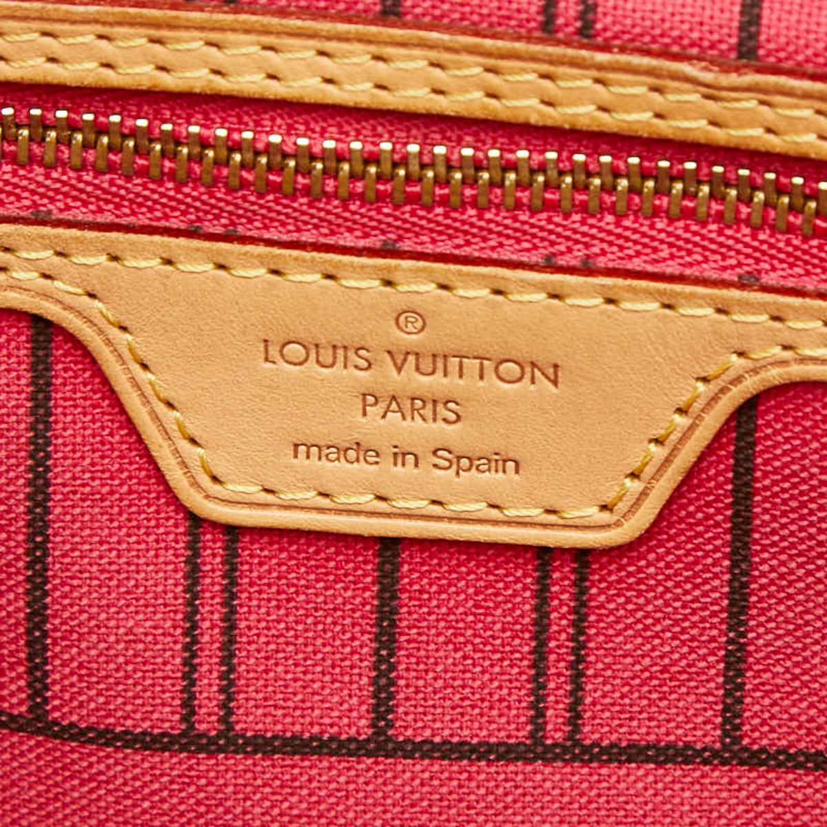 Louis Vuitton Brown Pink Pvc Leather Pouch Shoulder Bag Tote Bag (Pre-Owned)