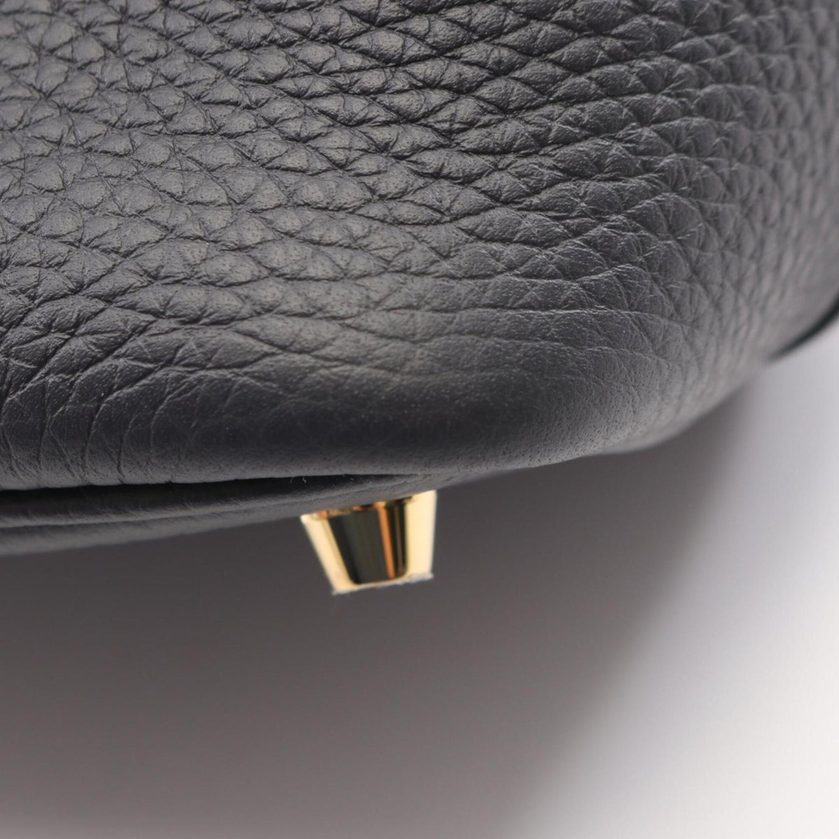 Hermes Navy Taurillon Clemence Leather Handbag (Pre-Owned)