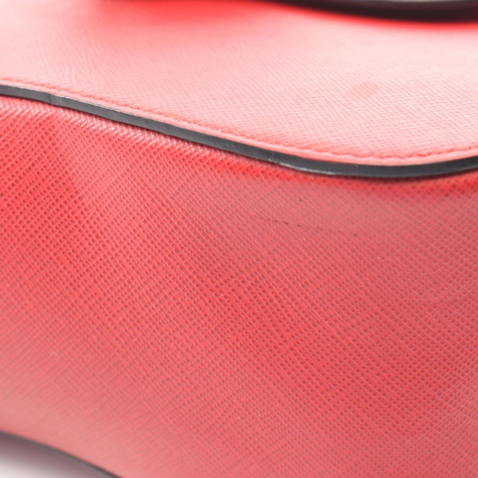 Prada Red Color Saffiano Handbag (Pre-Owned)