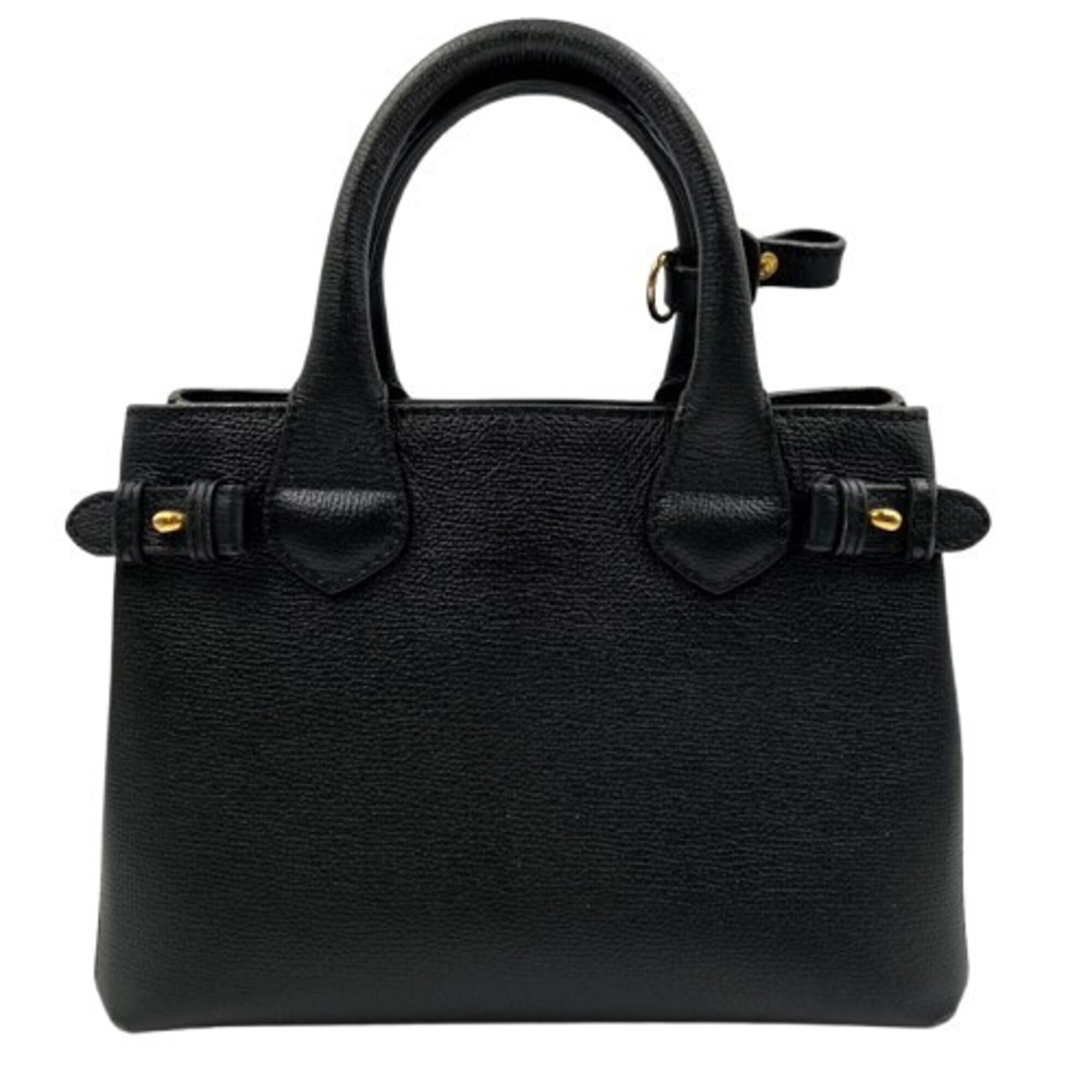 Burberry Black Leather Handbag (Pre-Owned)