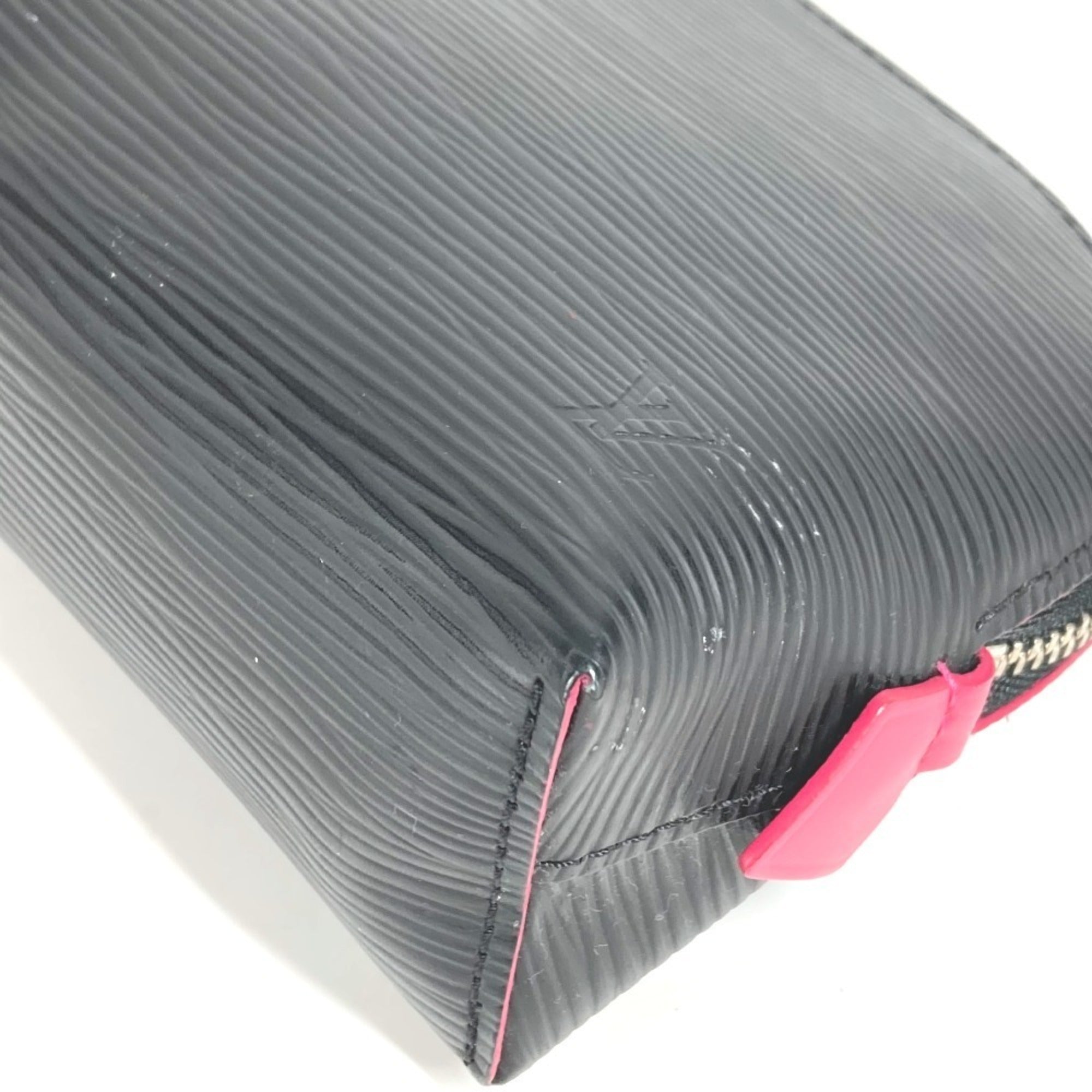 Louis Vuitton Black Noir Pink Epi Leather Pochette Pouch (Pre-Owned)