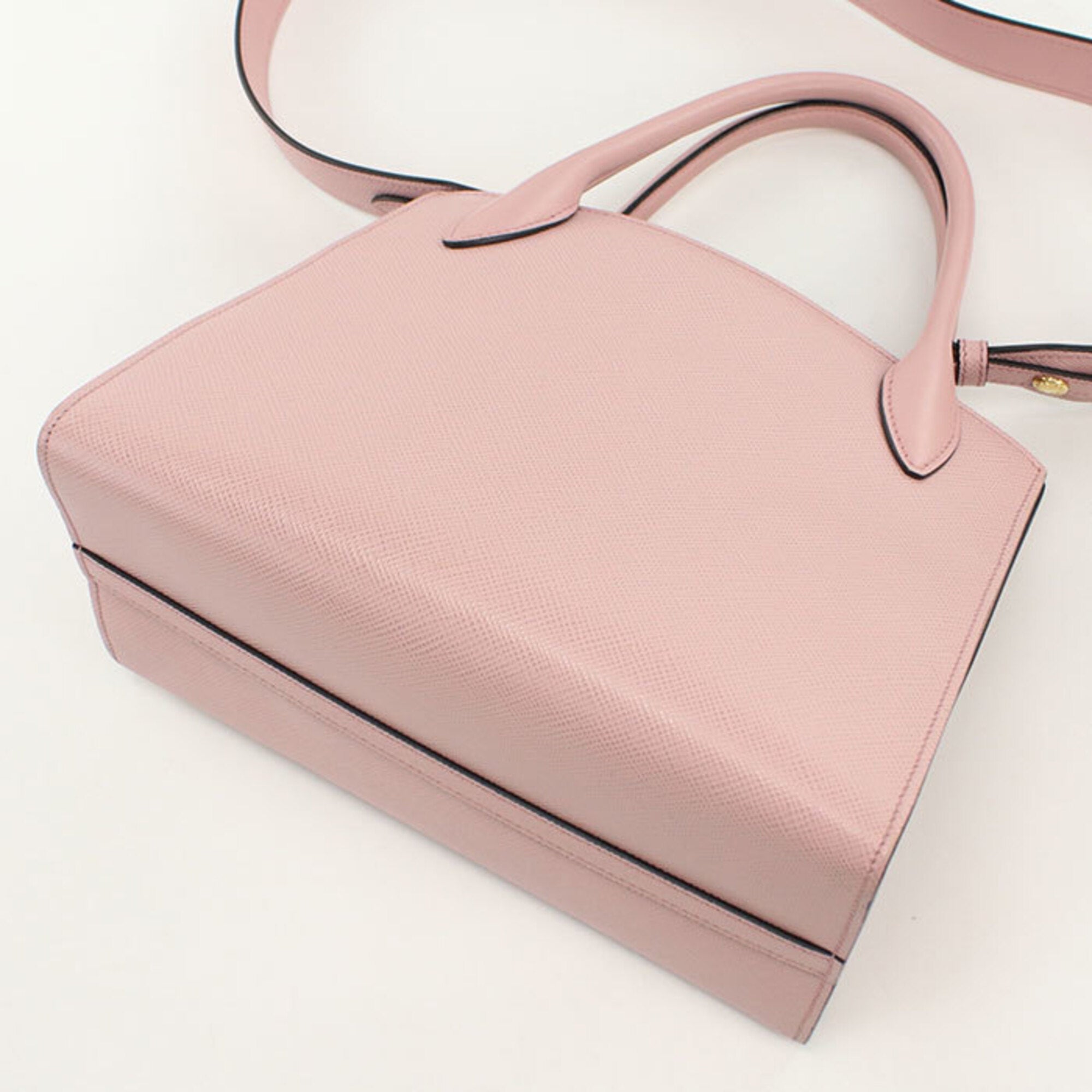 Prada Pink Leather Tote Bag (Pre-Owned)