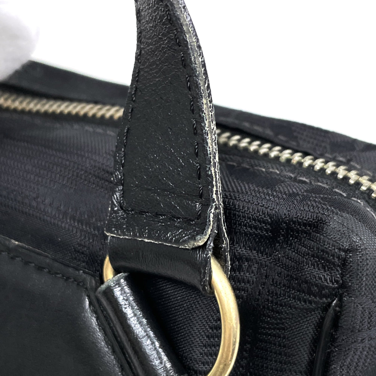 Chanel New Travel Line Black Jacquard Nylon Leather Shoulder Bag (Pre-Owned)