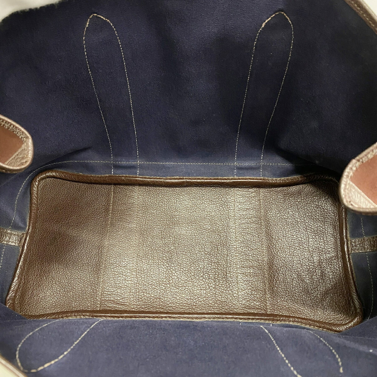 Hermes Brown Toile Officier Tote Bag (Pre-Owned)