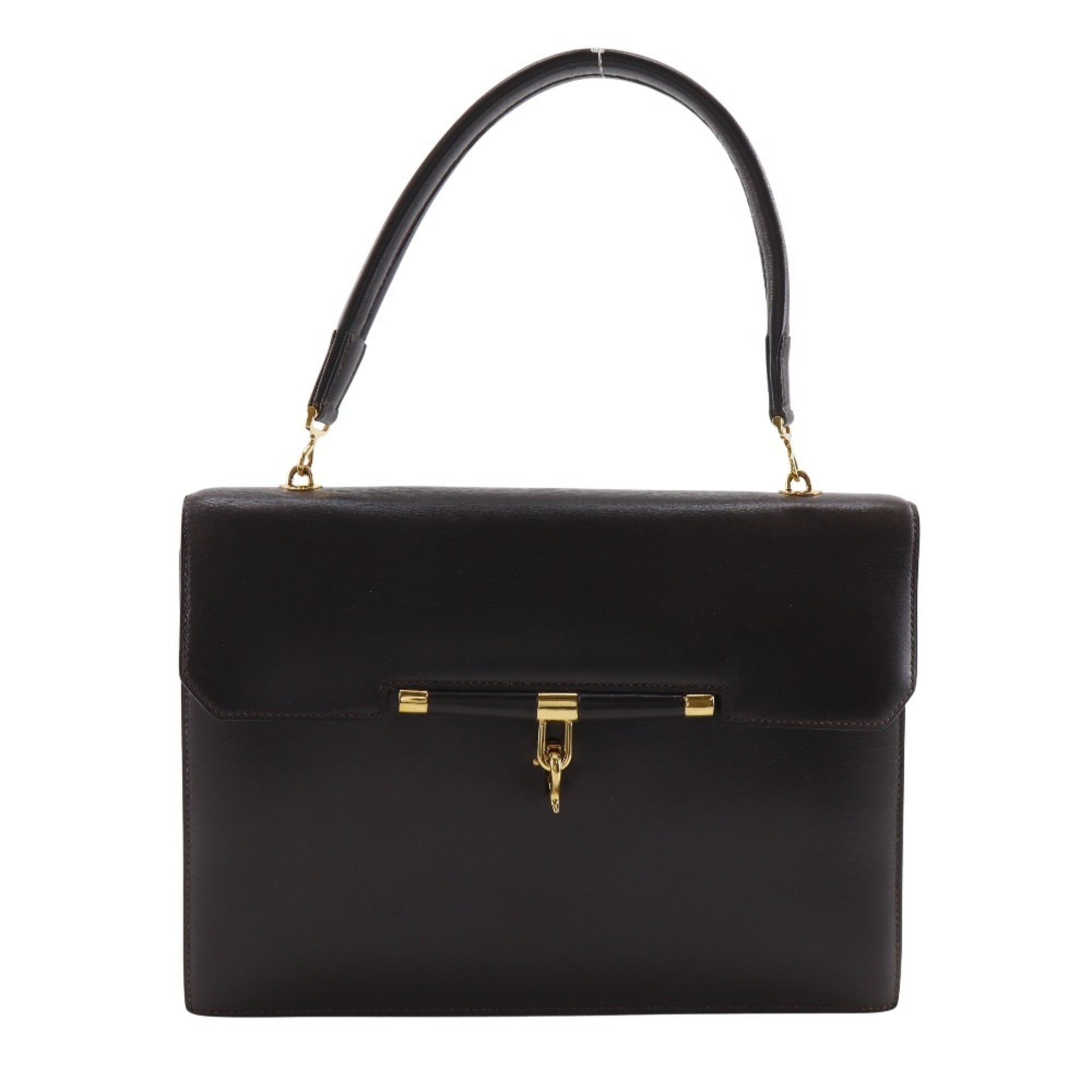 Hermes Brown Box Calf Leather Handbag (Pre-Owned)