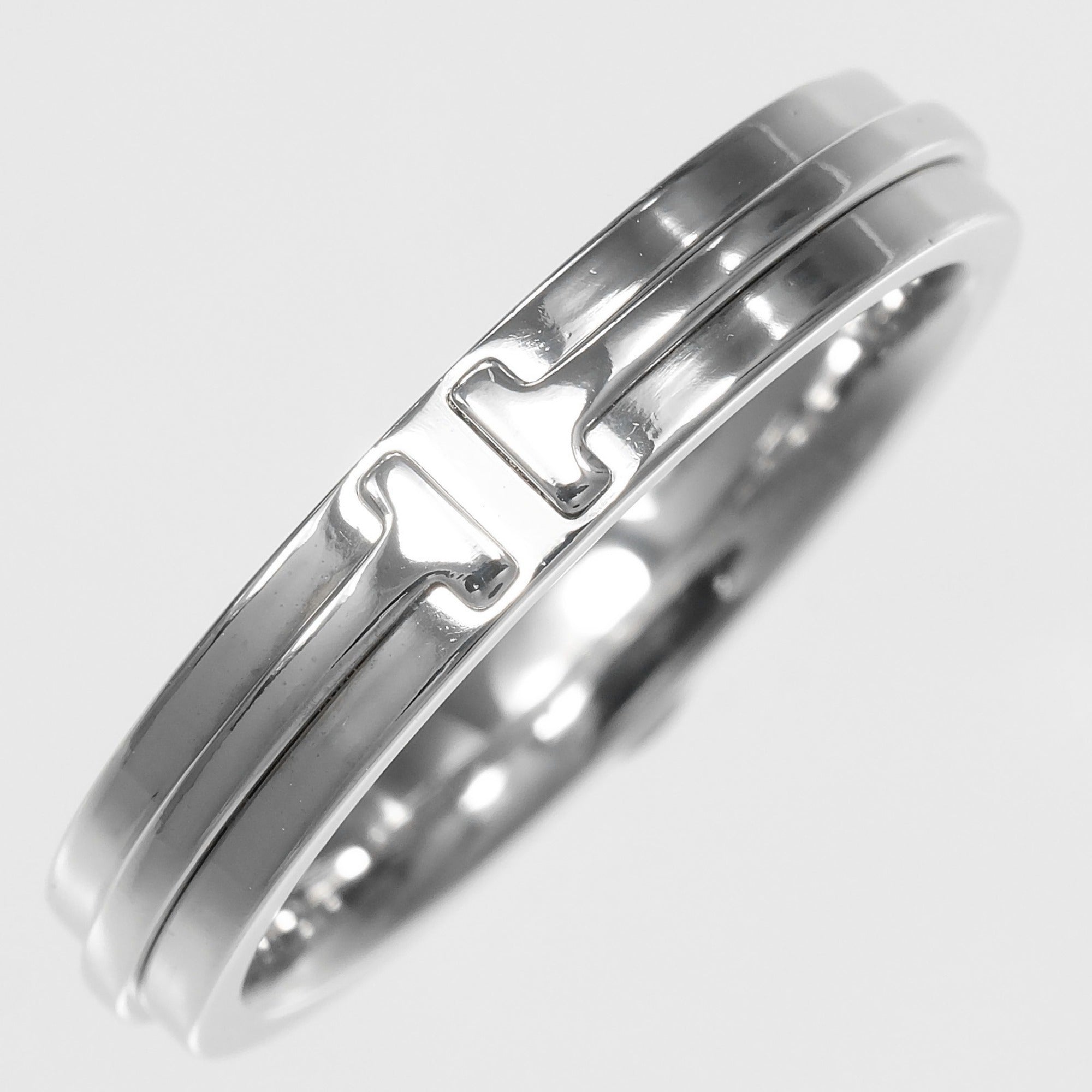 Tiffany Silver White Gold (18K) Band Ring (Pre-Owned)