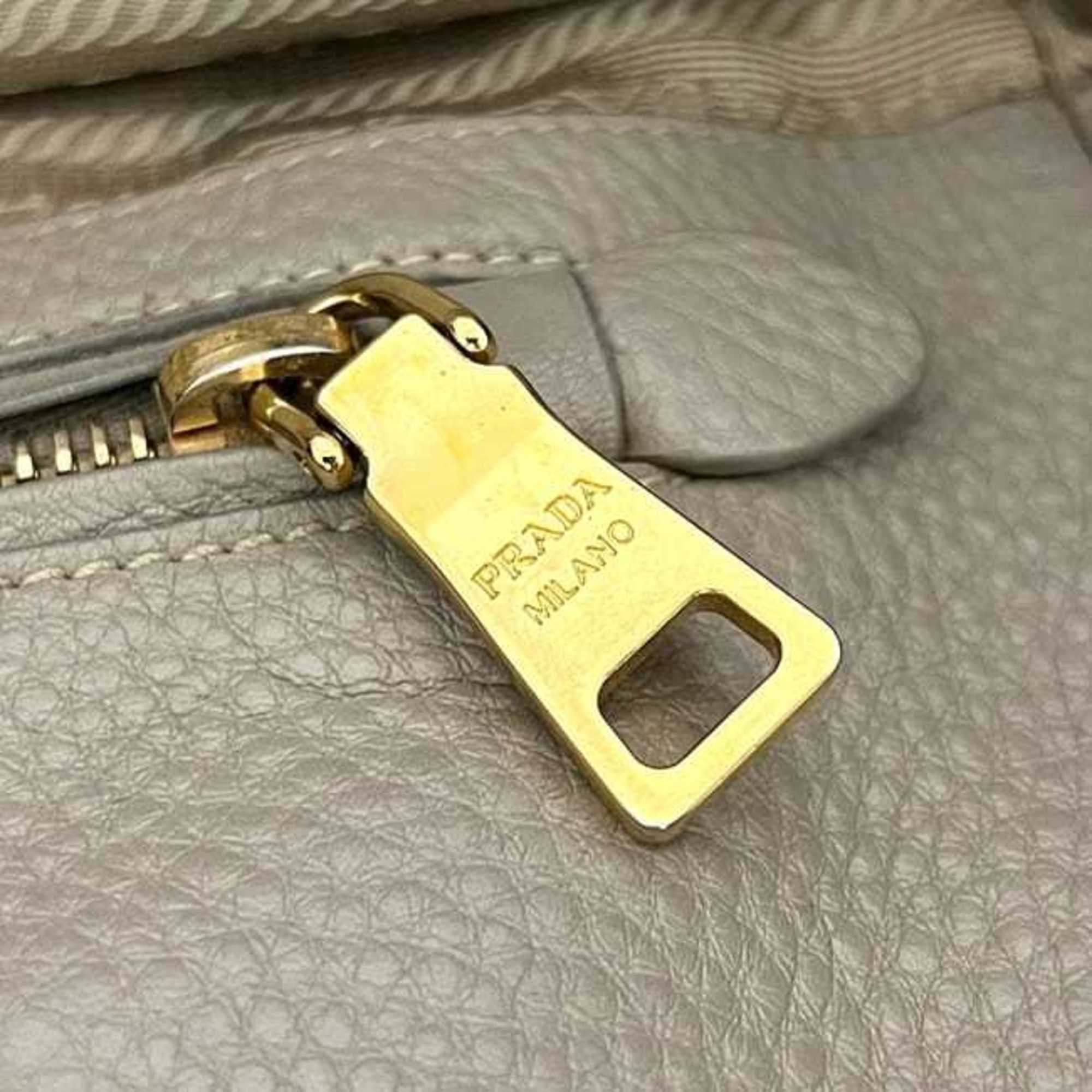 Prada Beige Leather Tote Bag (Pre-Owned)